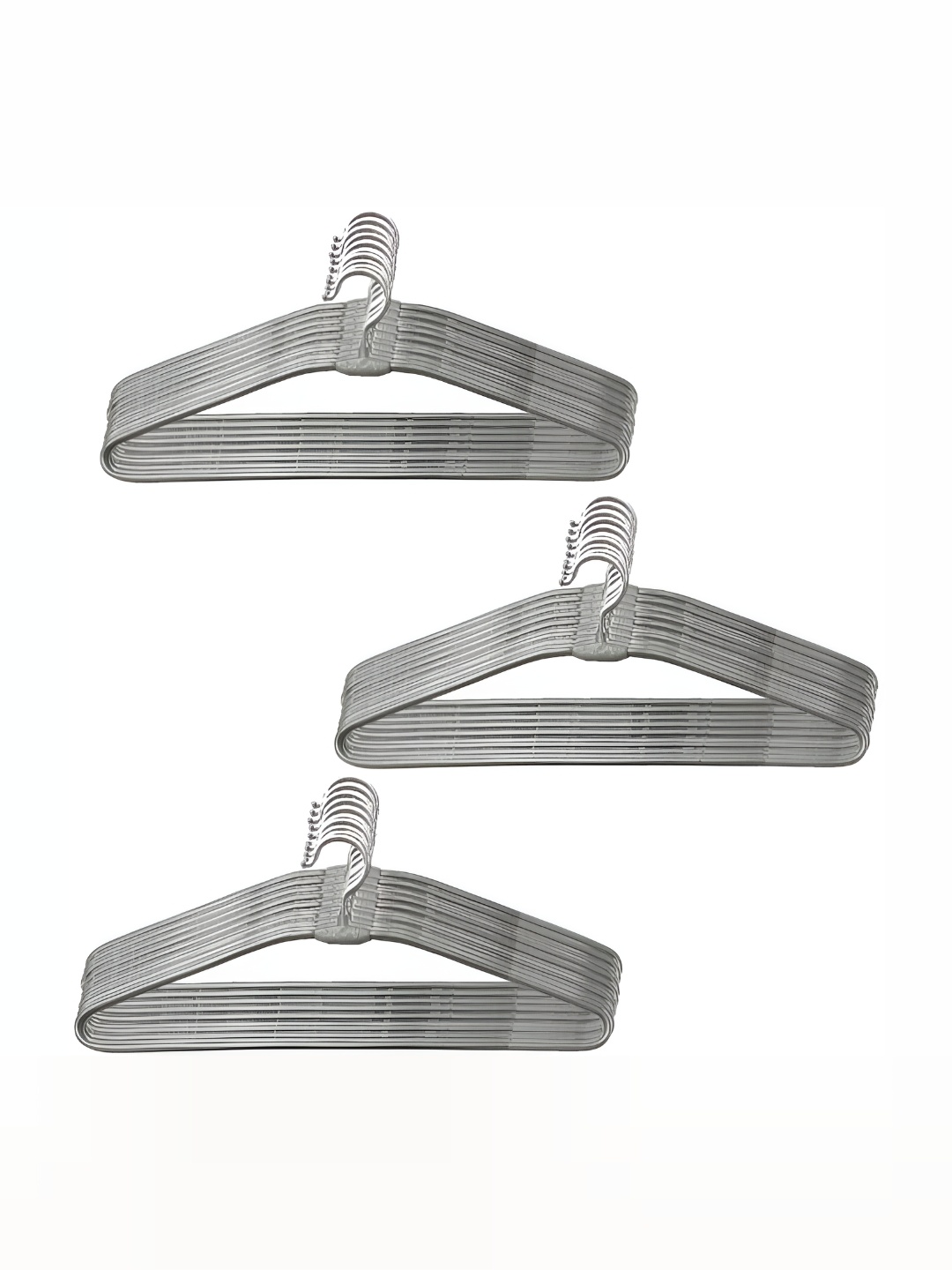

SINAL 30 Pieces Steel Cloth Hangers, Silver