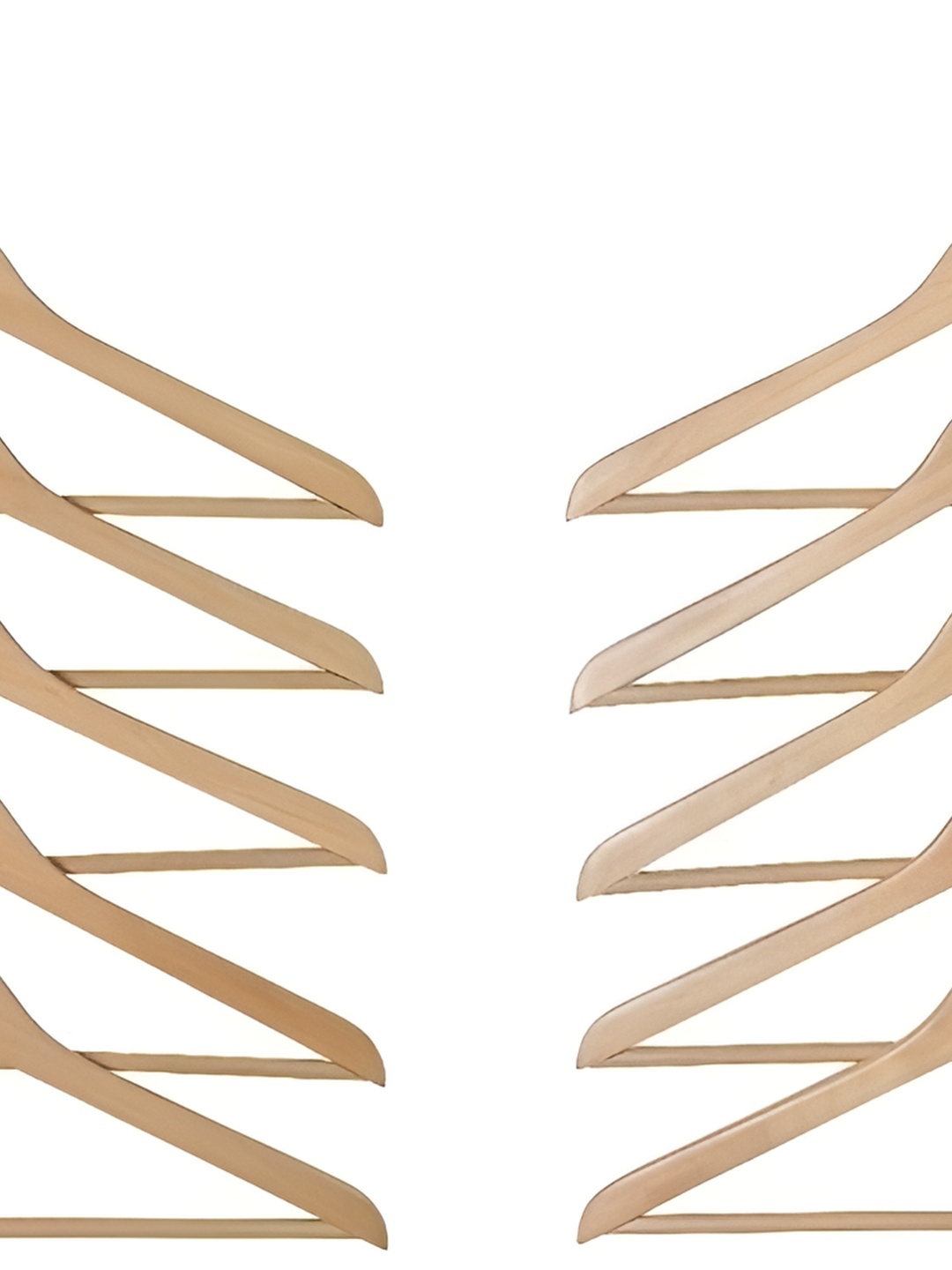 

SINAL Brown 10 Pieces Wooden Clothes Hangers