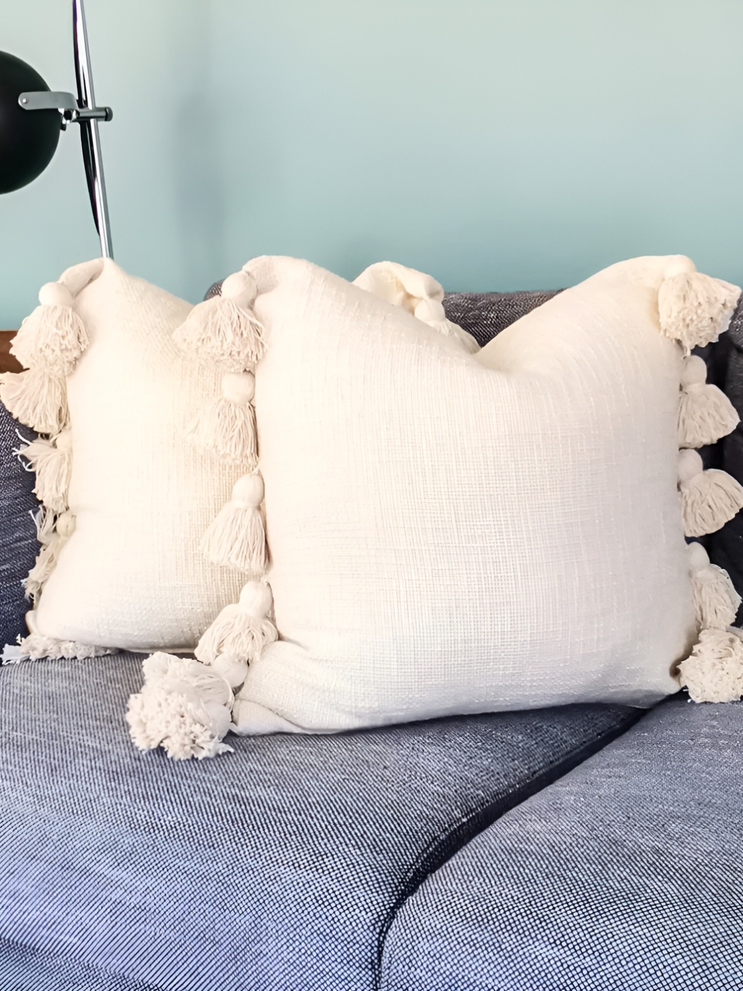 

BIRD WING Beige 2 Pieces Square Cushion Covers