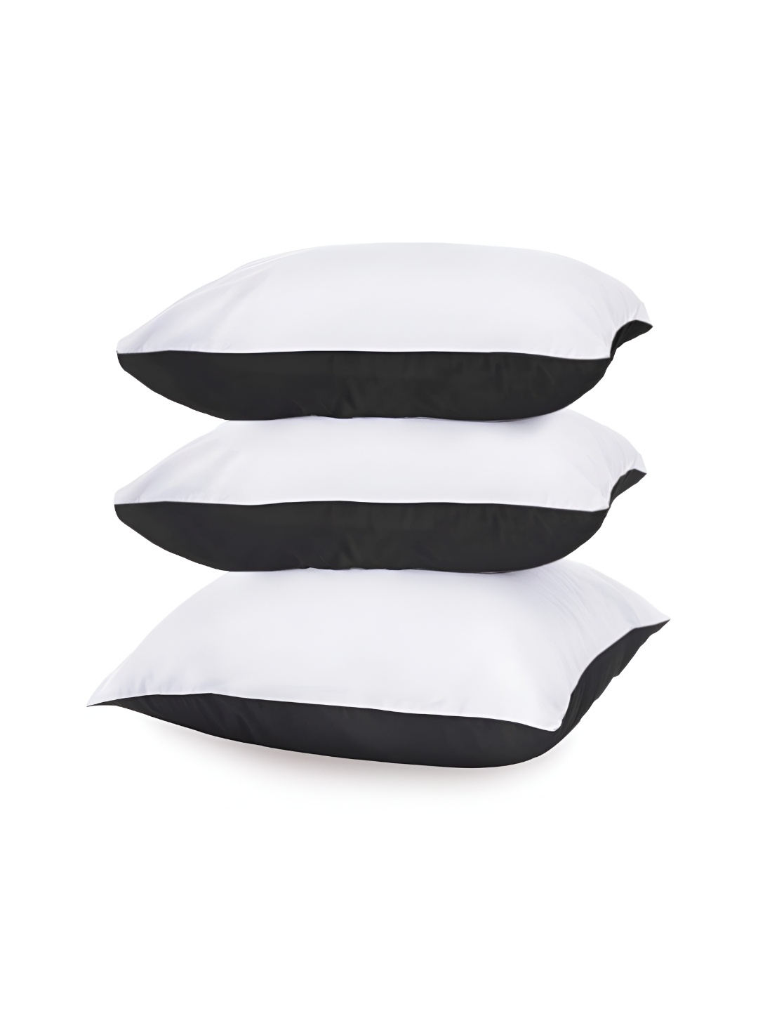 

BIRD WING Black & White 3 Pieces Cotton Square Cushion Covers