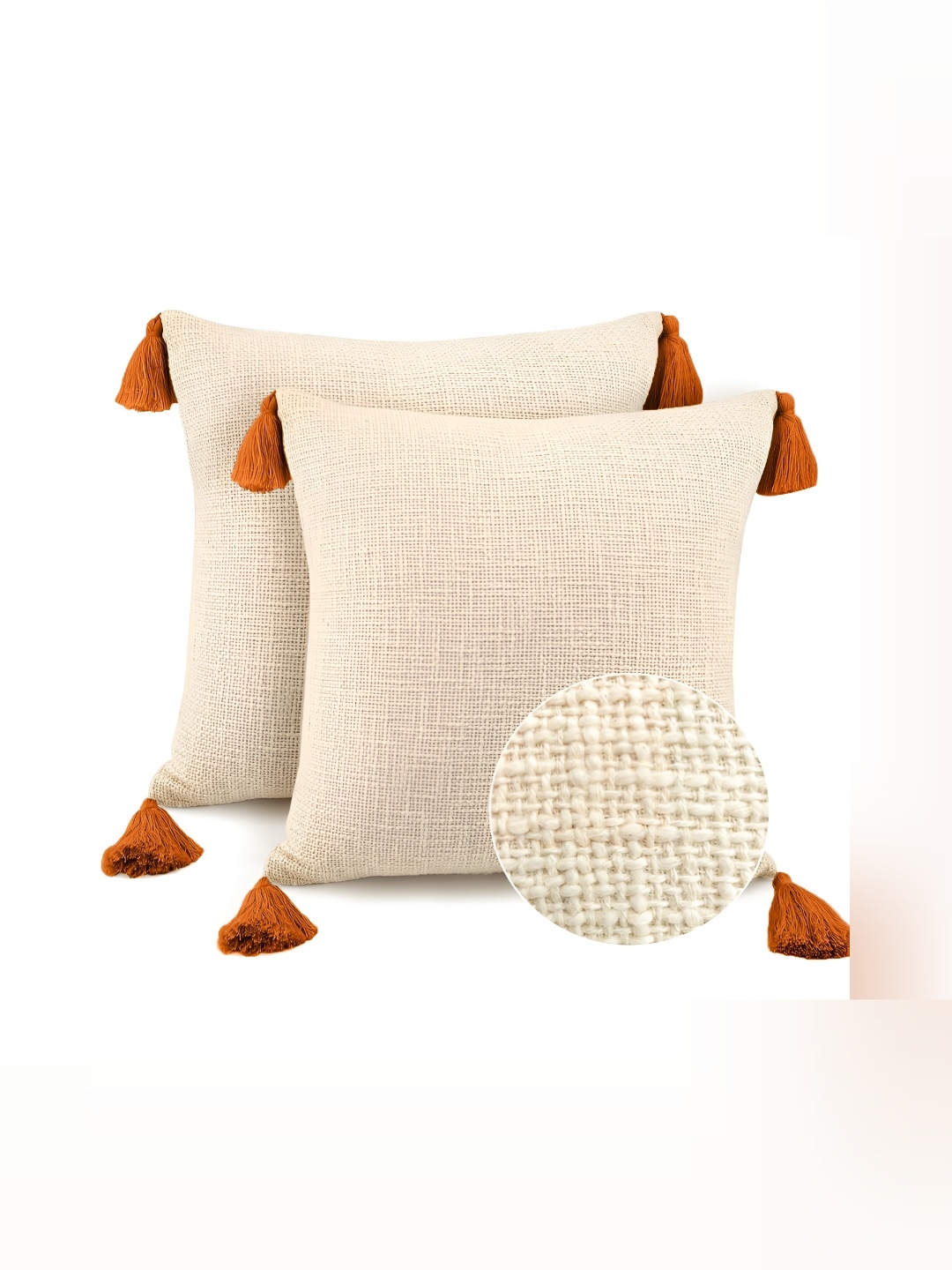 

BIRD WING Cream-Coloured 2 Pieces Square Cushion Covers