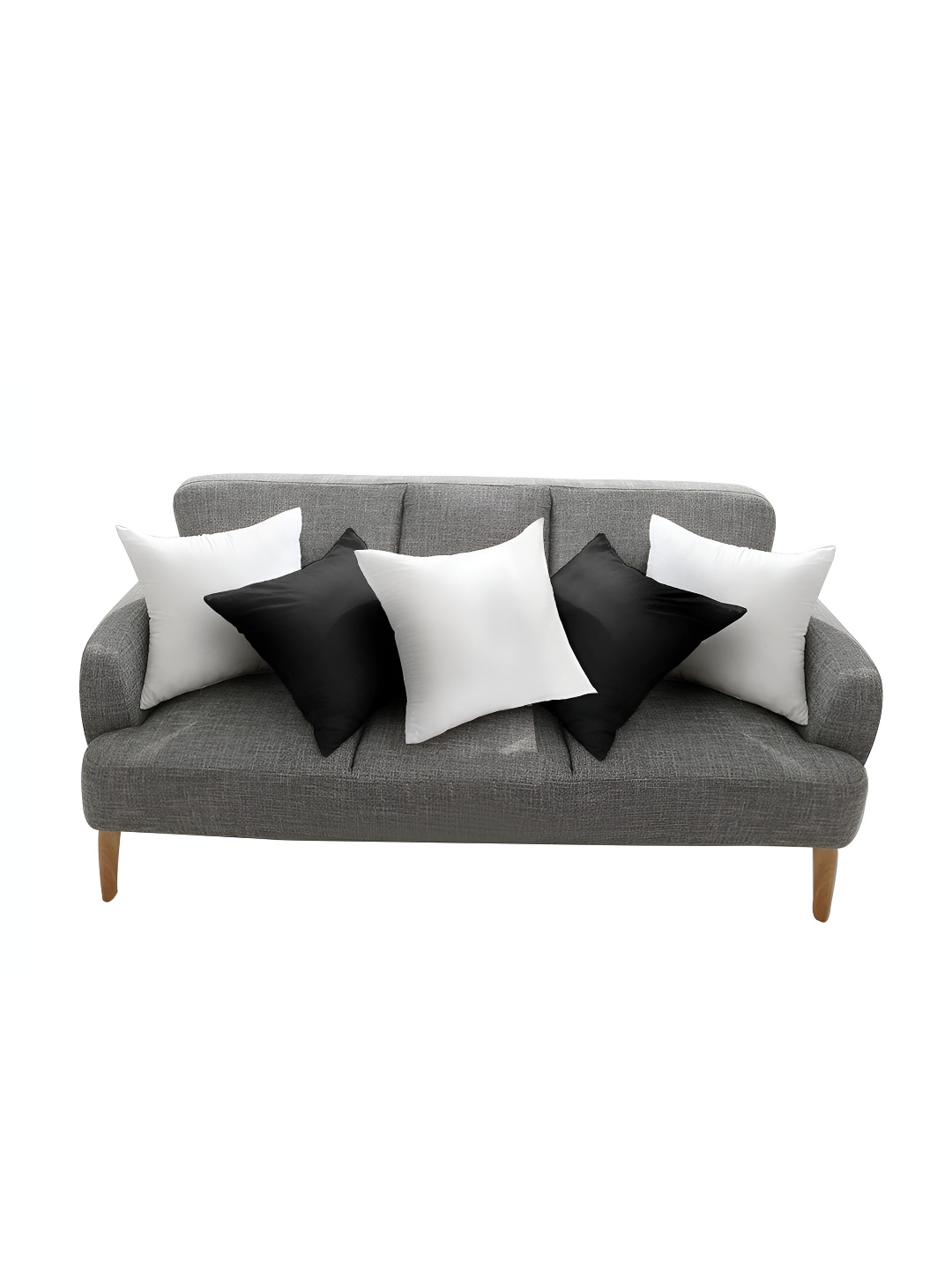

BIRD WING Black & White 5 Pieces Cotton Square Cushion Covers