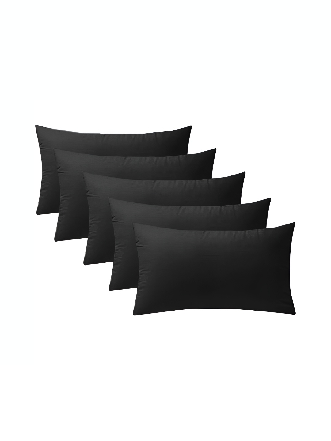 

BIRD WING Black 5 Pieces Cotton Rectangle Cushion Covers