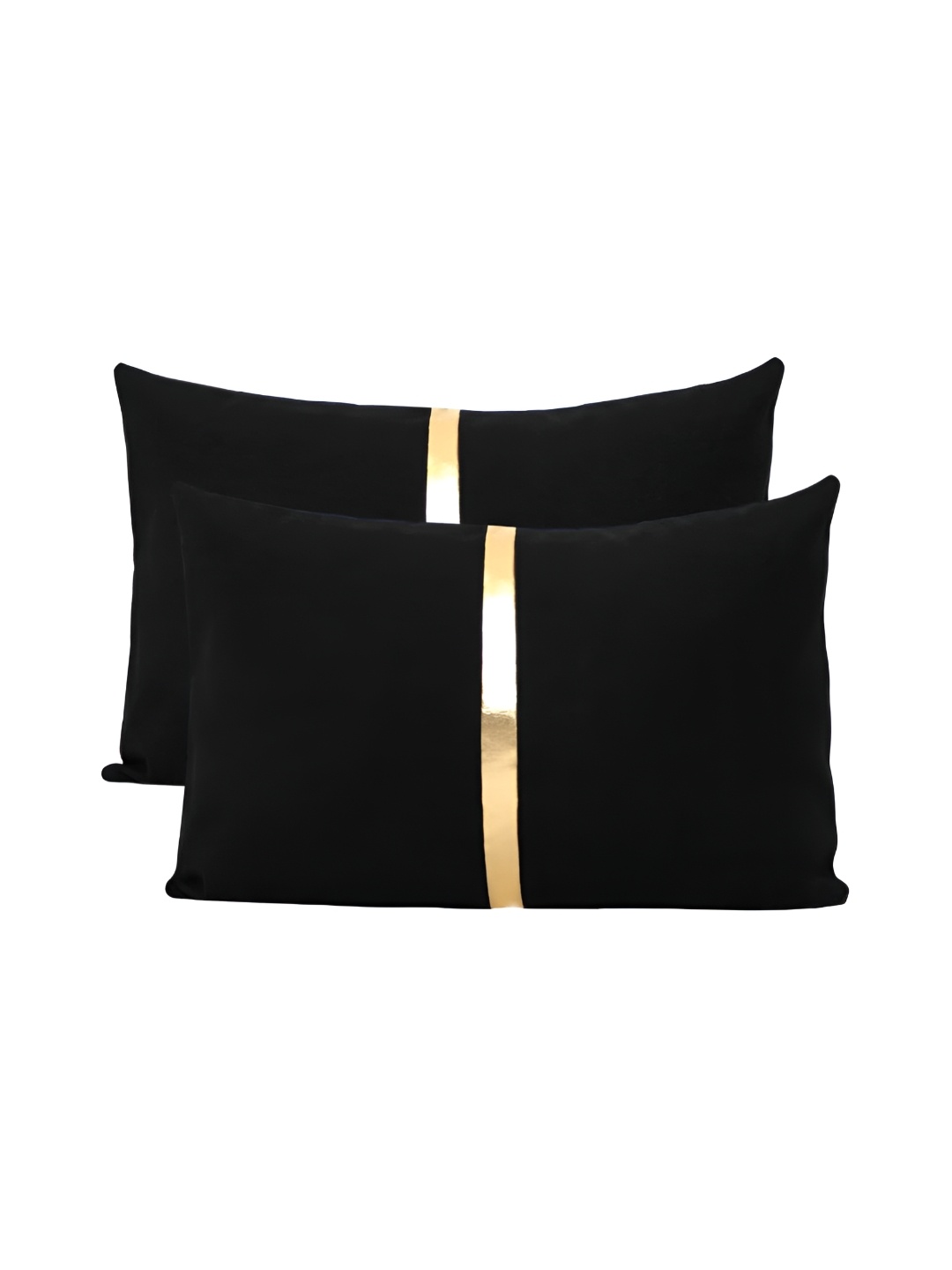 

BIRD WING Black 2 Pieces Rectangle Cotton Cushion Covers