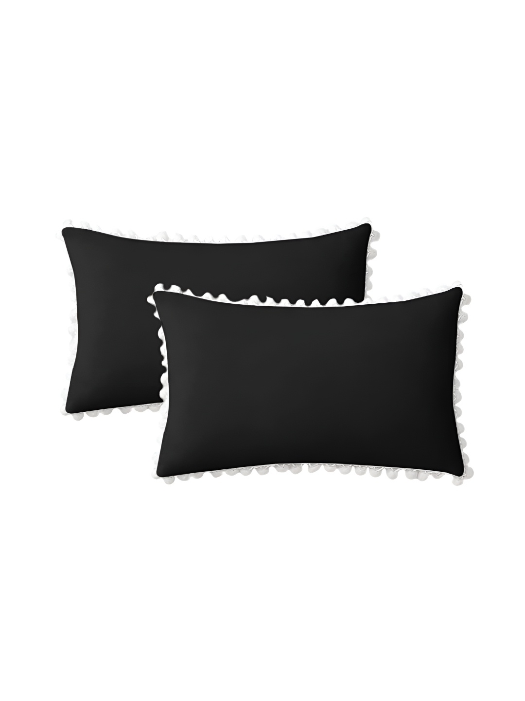 

BIRD WING Black & White 2 Pieces Cotton Rectangle Cushion Covers