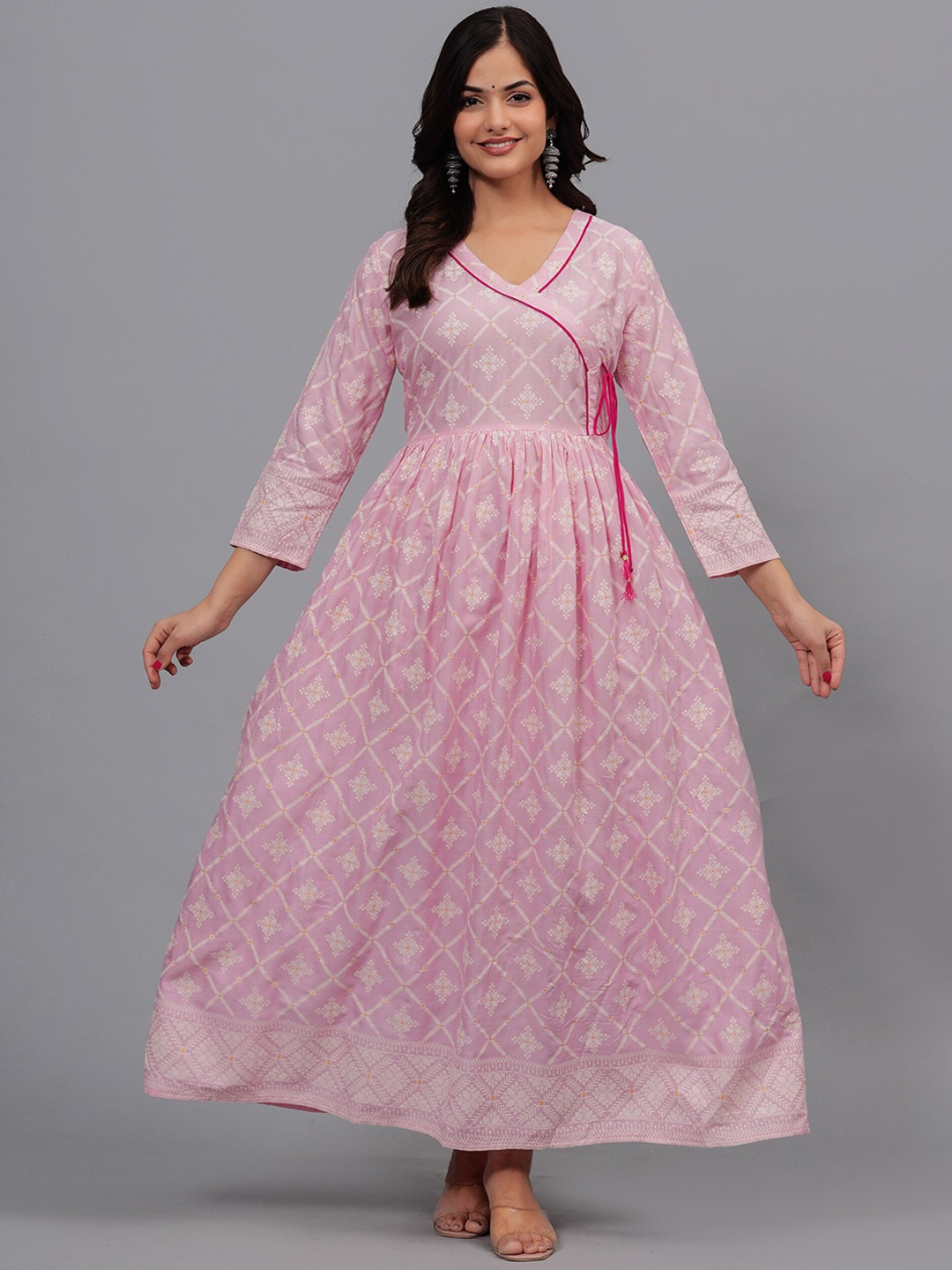 

Bachuu Ethnic Motifs Printed Anarkali Kurta, Pink