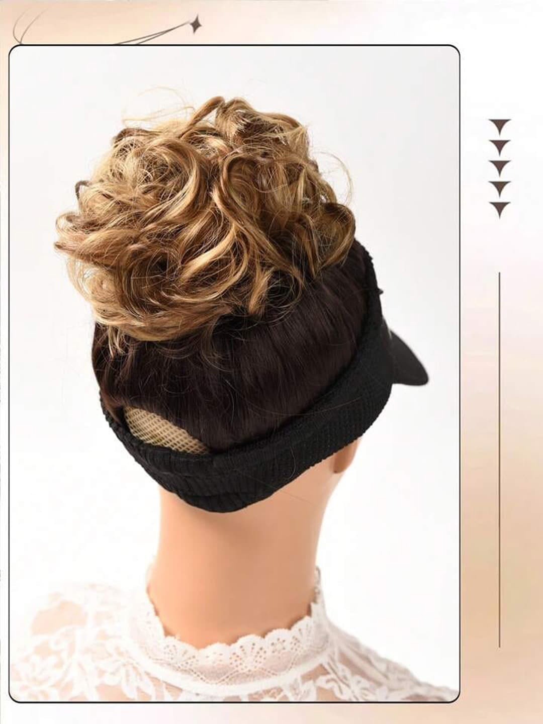 

FIMBUL Highlights Hair Messy Bun Scrunchie Extensions, Brown