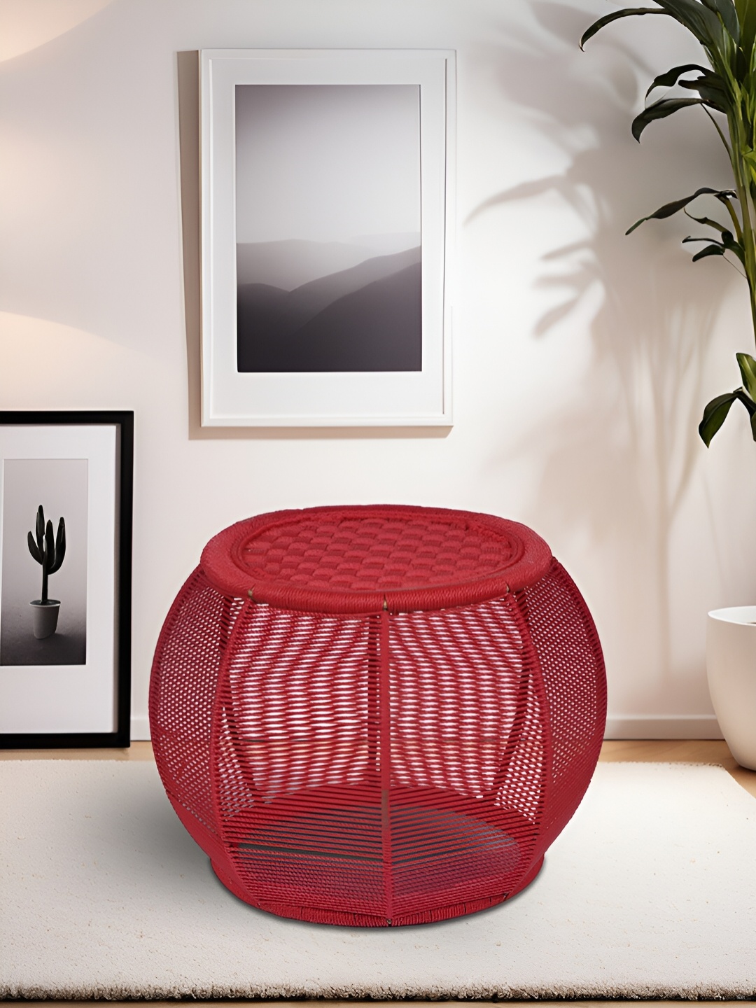 

CDI Red Acrylic Dumroo Shaped Ottoman