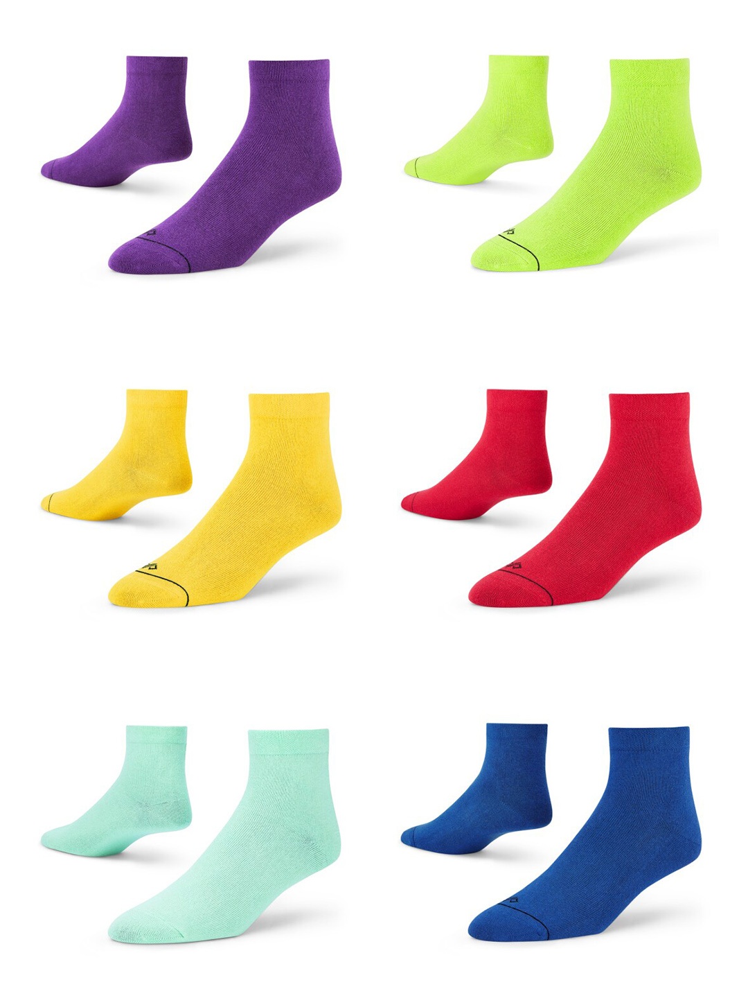 

Dynamocks Women Pack Of 6 Anti-Microbial Ankle-Length Socks, Purple