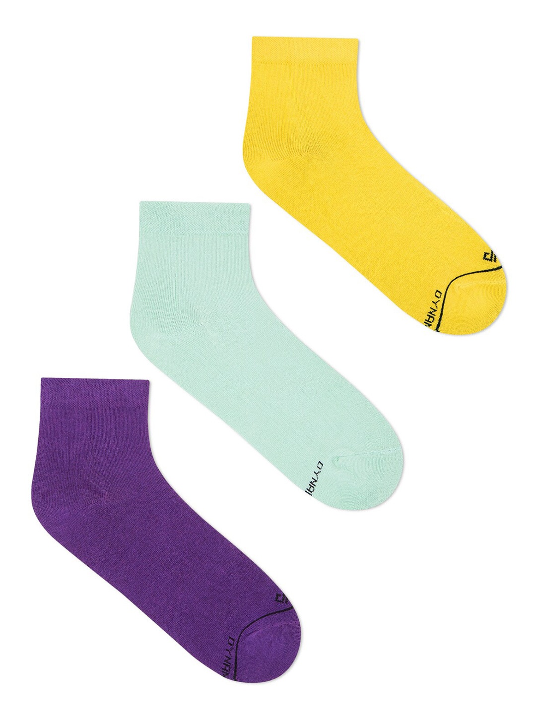 

Dynamocks Women Pack Of 3 Ankle Length Socks, Yellow