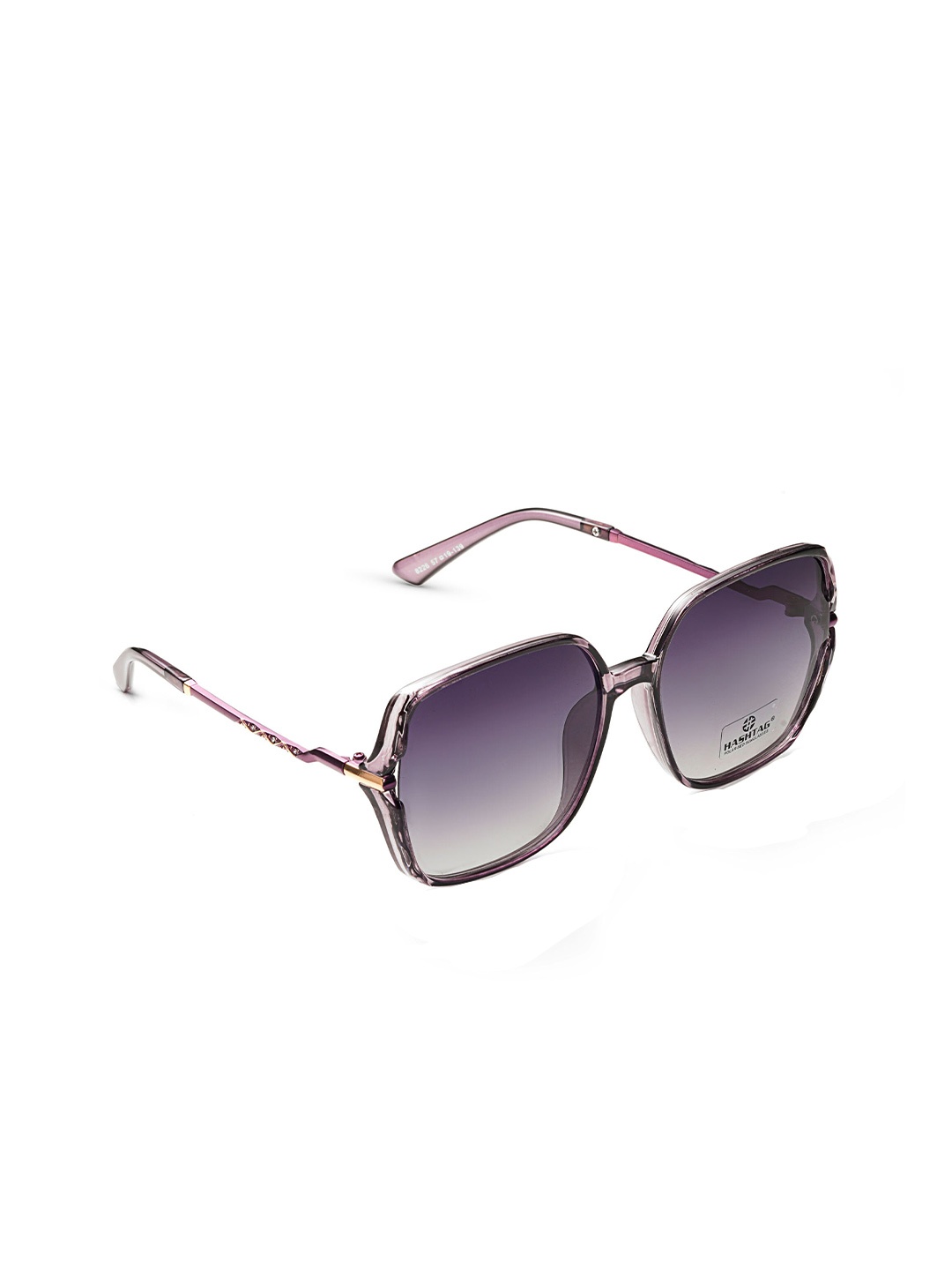 

HASHTAG EYEWEAR Women Oversized Sunglasses with Polarised and UV Protected Lens 8226, Purple
