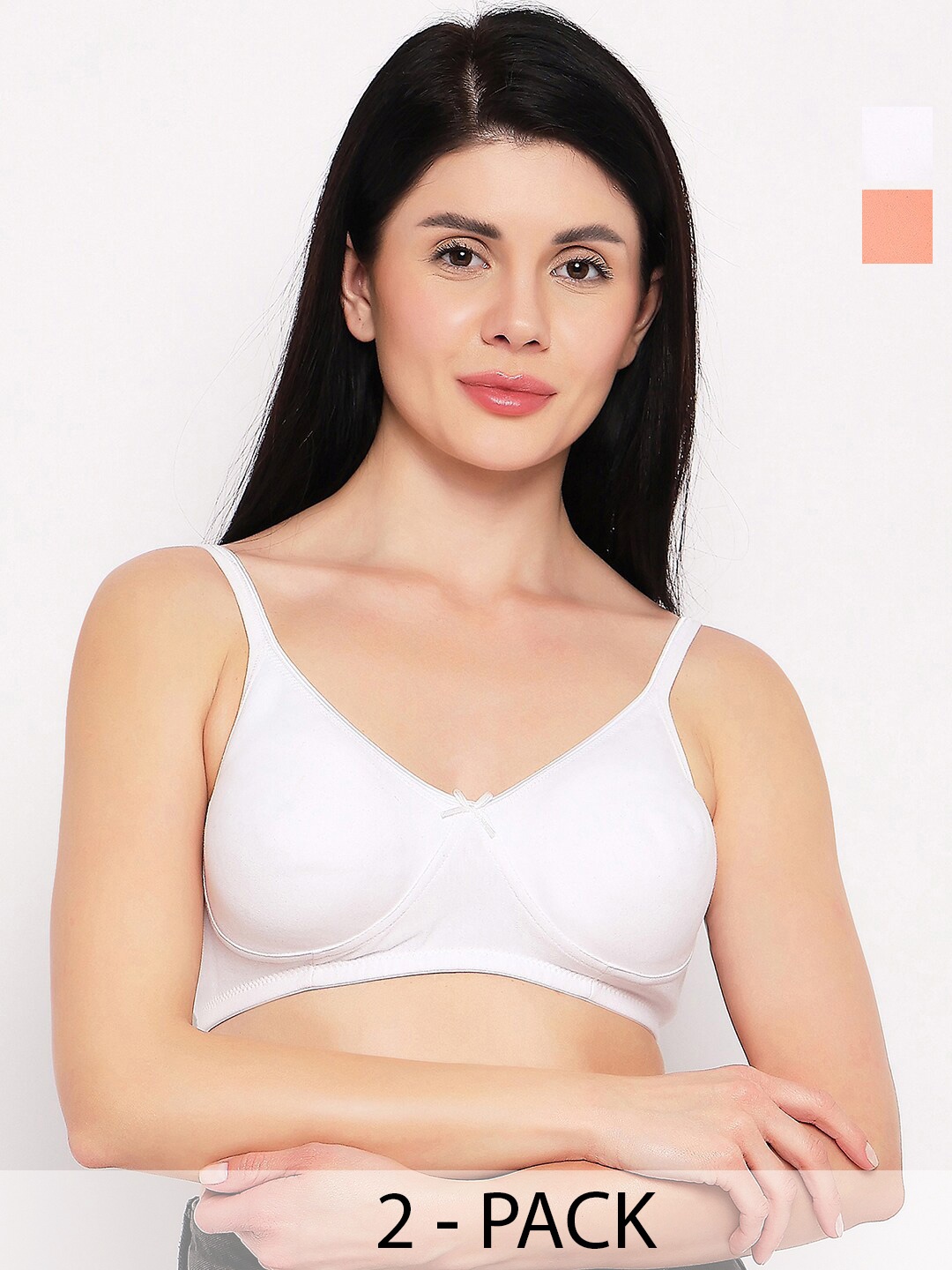 

TOFTY Pack of 2 Full Coverage Bra, White