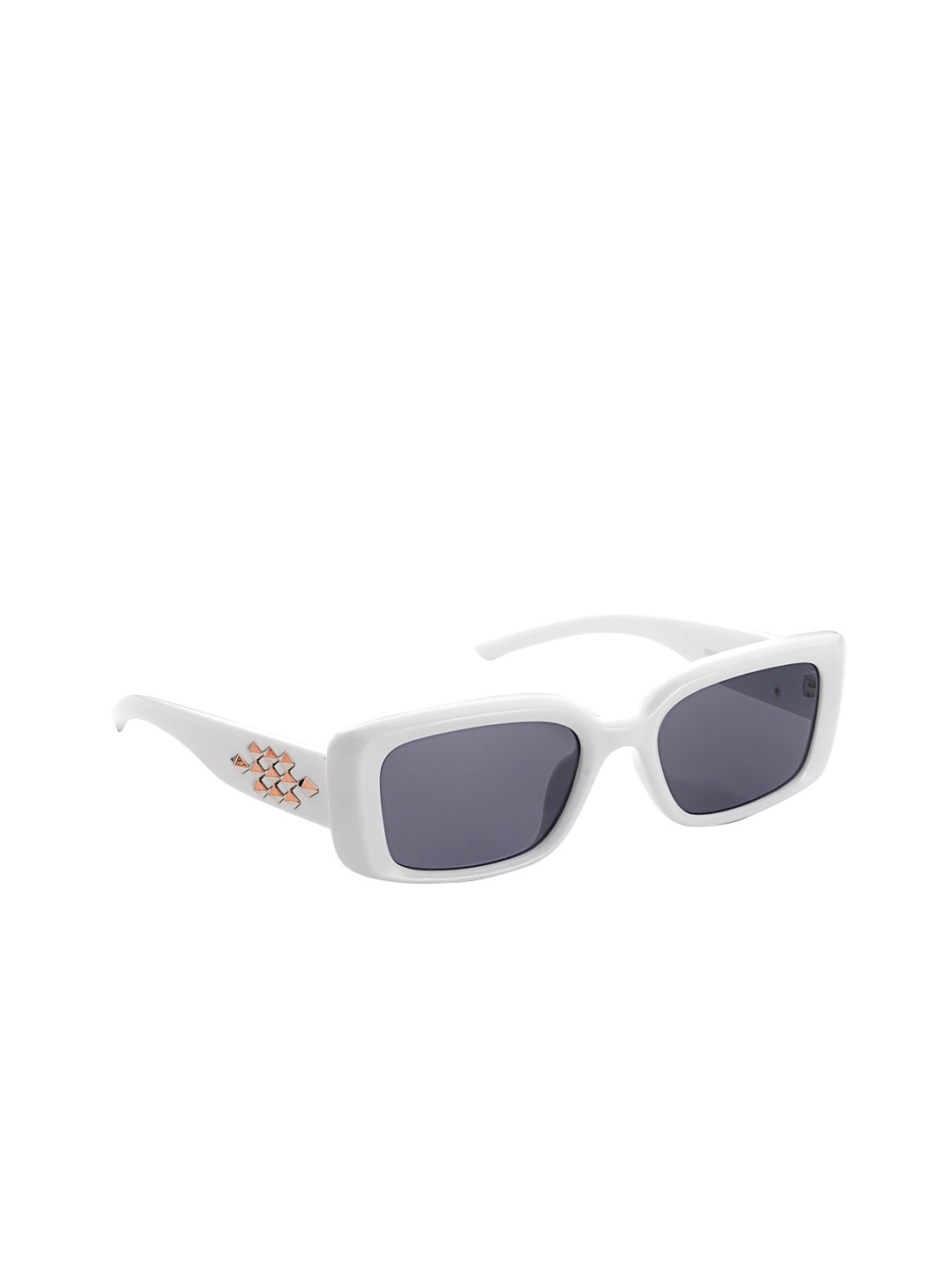

HASHTAG EYEWEAR Unisex Square Sunglasses with UV Protected Lens 58045-C4-, Black
