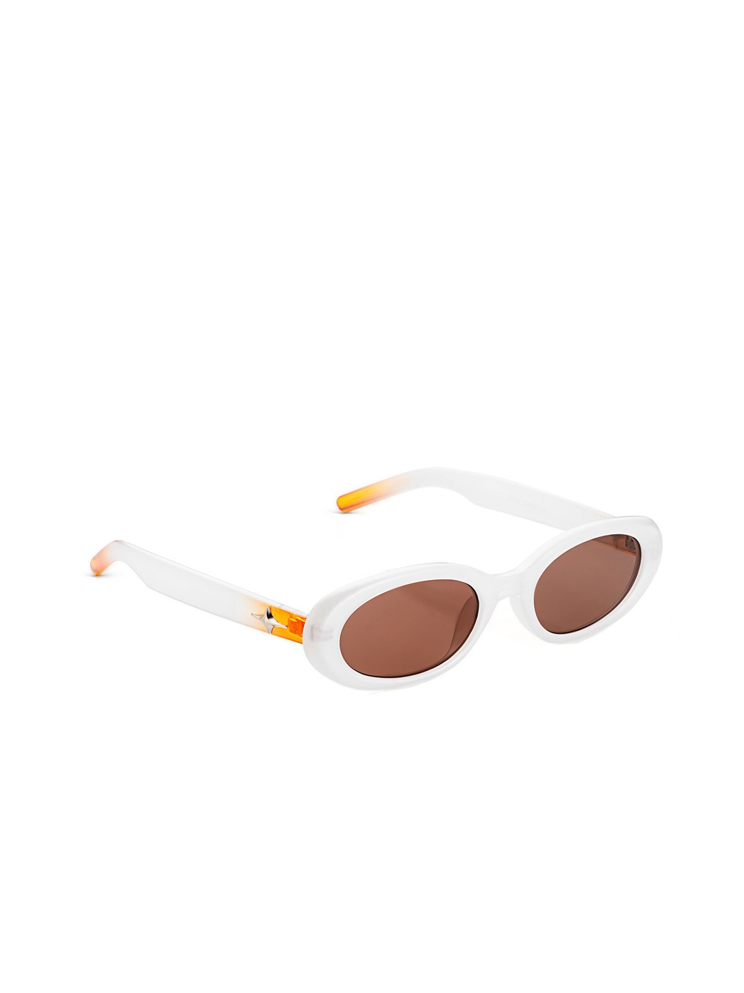 

HASHTAG EYEWEAR Unisex Oval Sunglass With UV Protected Lens 58044-C2, Orange