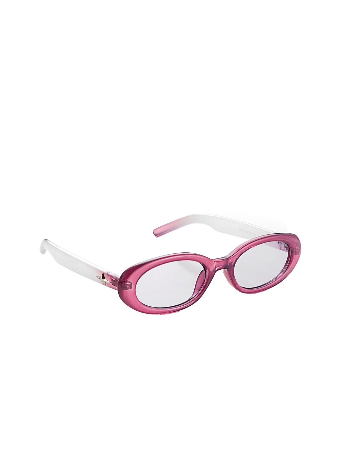 

HASHTAG EYEWEAR Unisex Oval Sunglasses with UV Protected Lens 58044-C4, Transparent