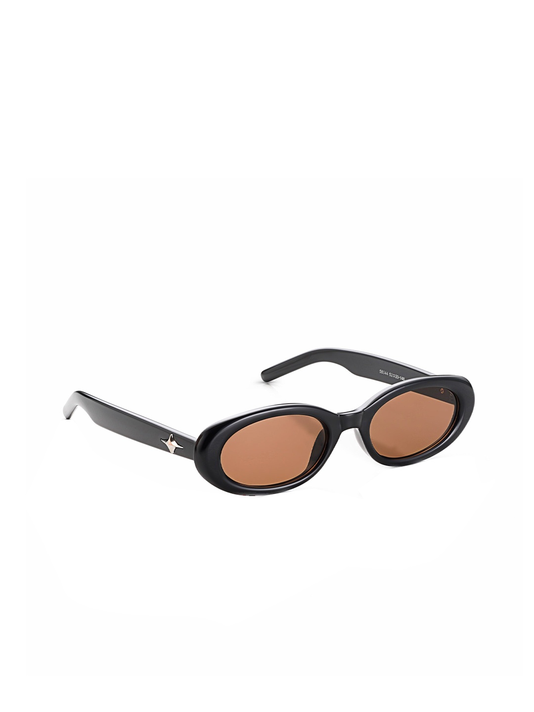 

HASHTAG EYEWEAR Unisex Oval Sunglasses with UV Protected Lens 58044, Brown