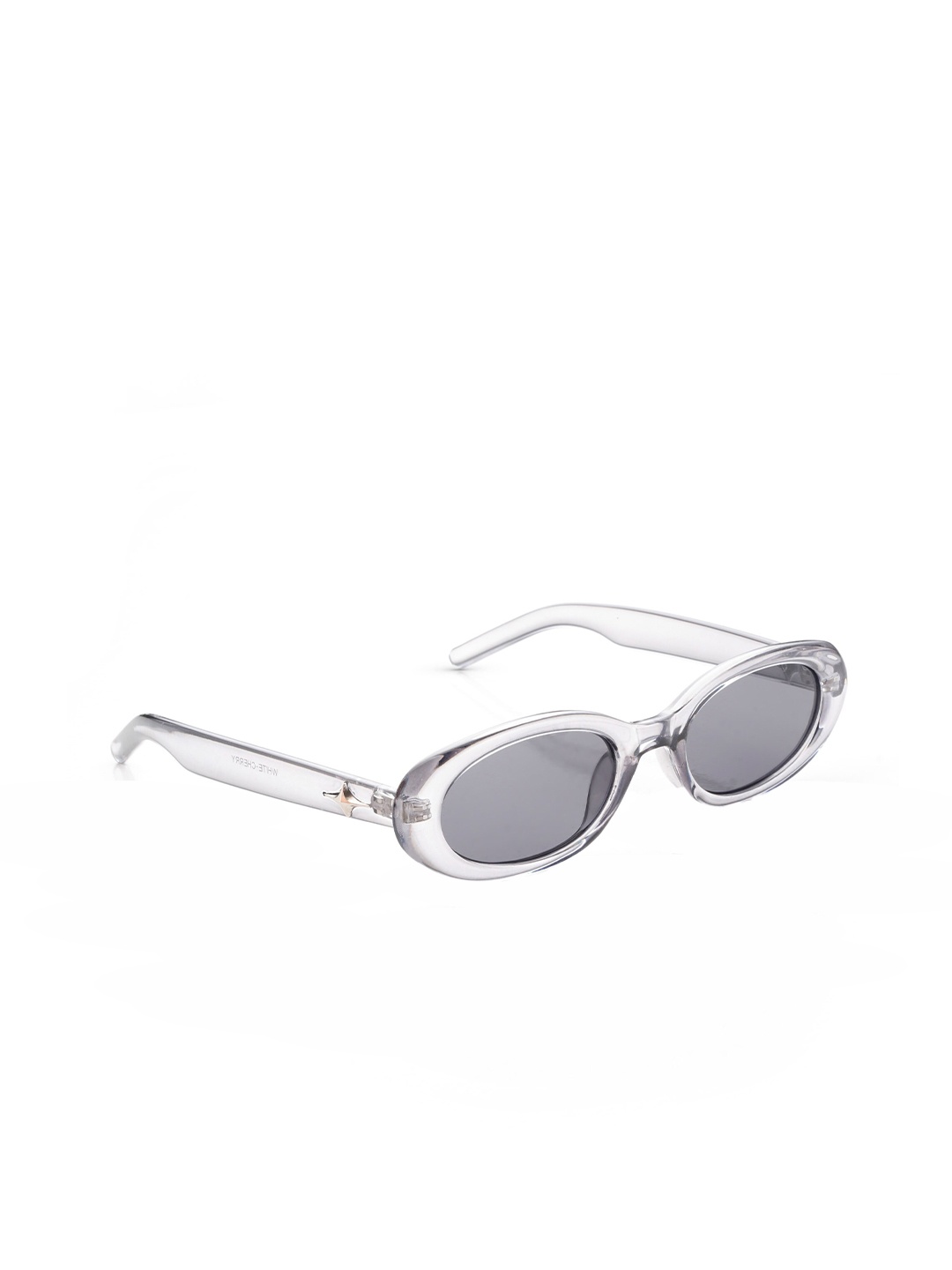 

HASHTAG EYEWEAR Unisex Oval Sunglasses with UV Protected Lens-58044-C3, Grey
