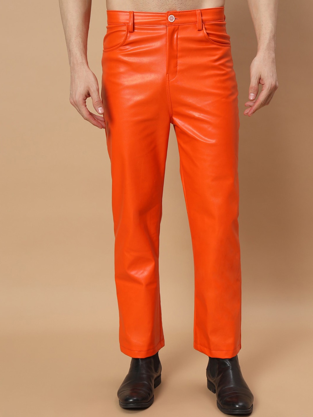 

BAESD Men Mid-Rise Original Trousers, Orange