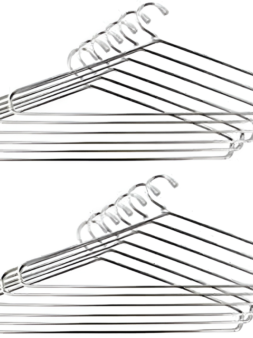 

SINAL Silver toned 12 Pcs Steel Clothes Hanger