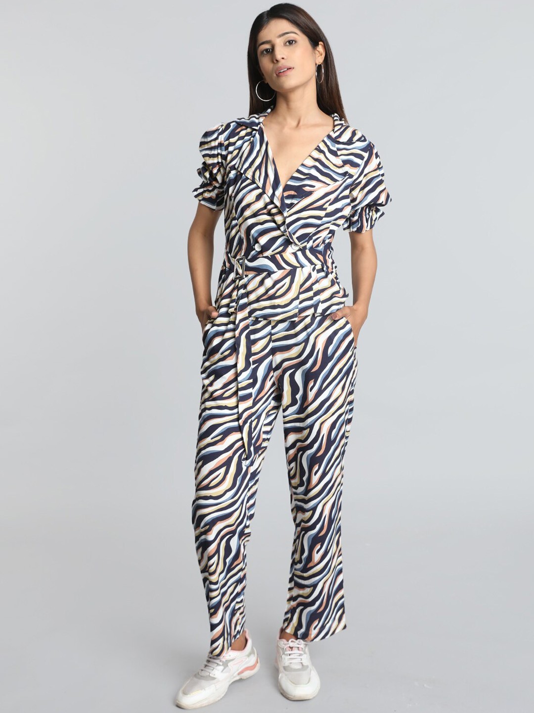 

Pomegal Printed Top & Trouser, Navy blue
