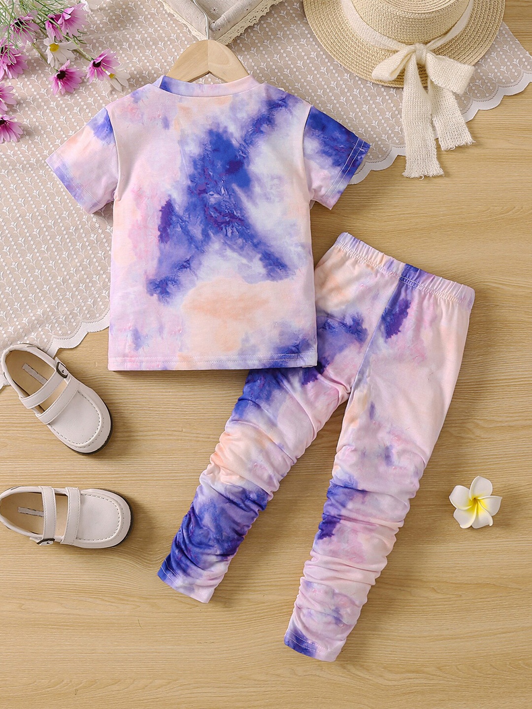 

StyleCast x Revolte Girls Purple & Pink Dyed Top with Pyjamas