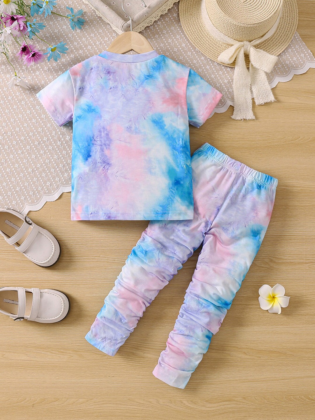 

StyleCast x Revolte Girls Blue & Orange Dyed Top with Pyjamas