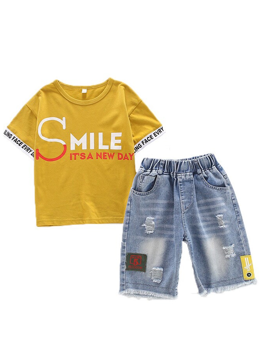 

StyleCast x Revolte Boys Printed Top with Shorts, Yellow