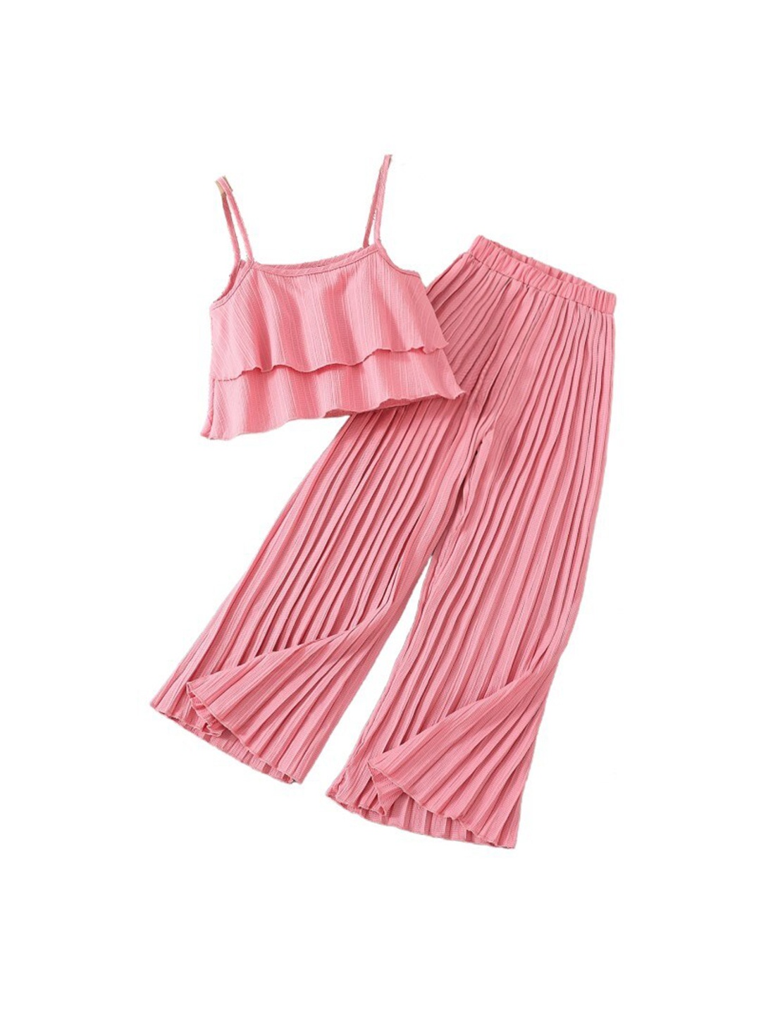 

StyleCast x Revolte Girls Pink Striped Top with Palazzos