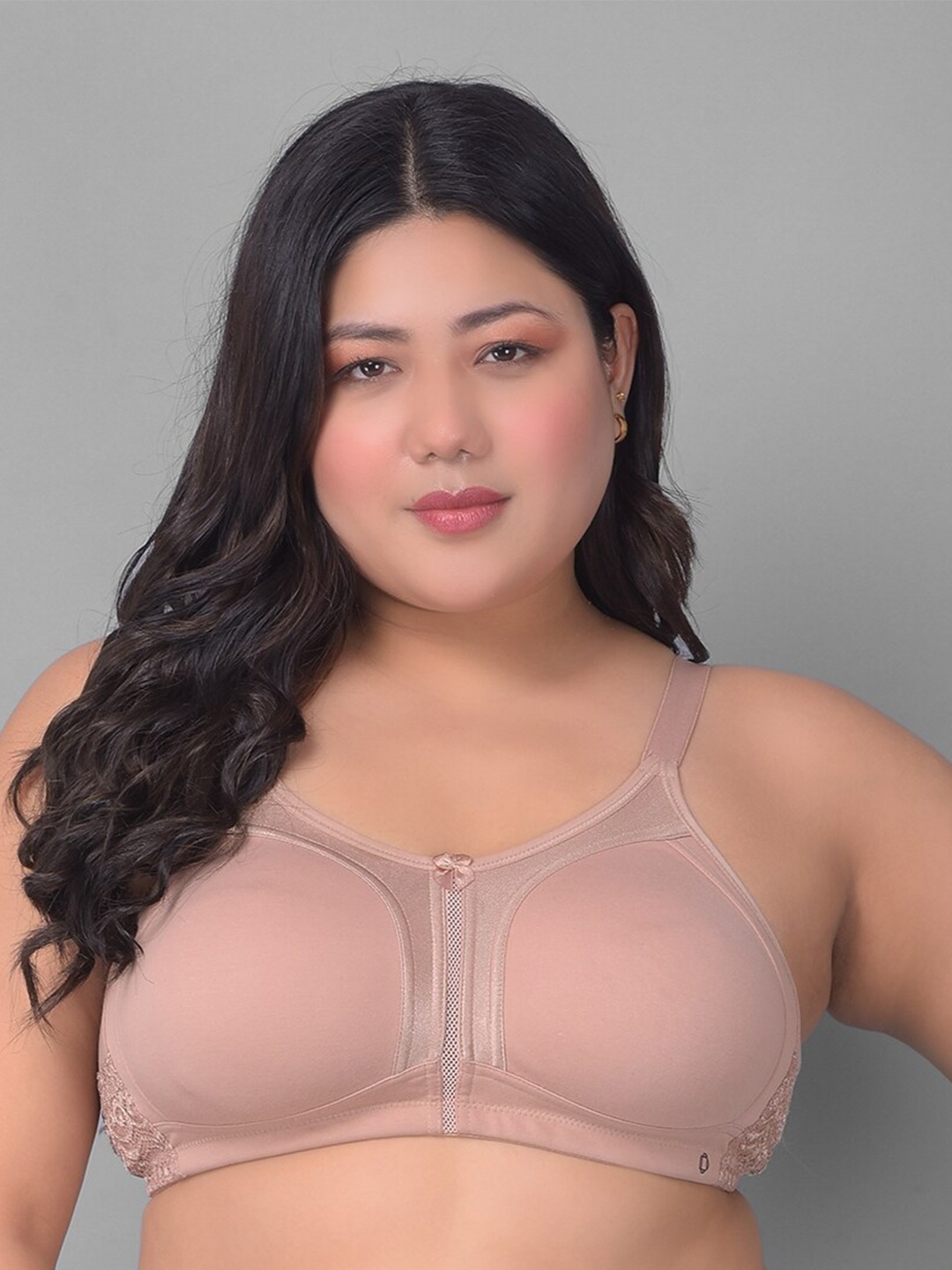

Dollar Missy Plus Size Firm Support Cotton Everyday Bra- All Day Comfort, Beige
