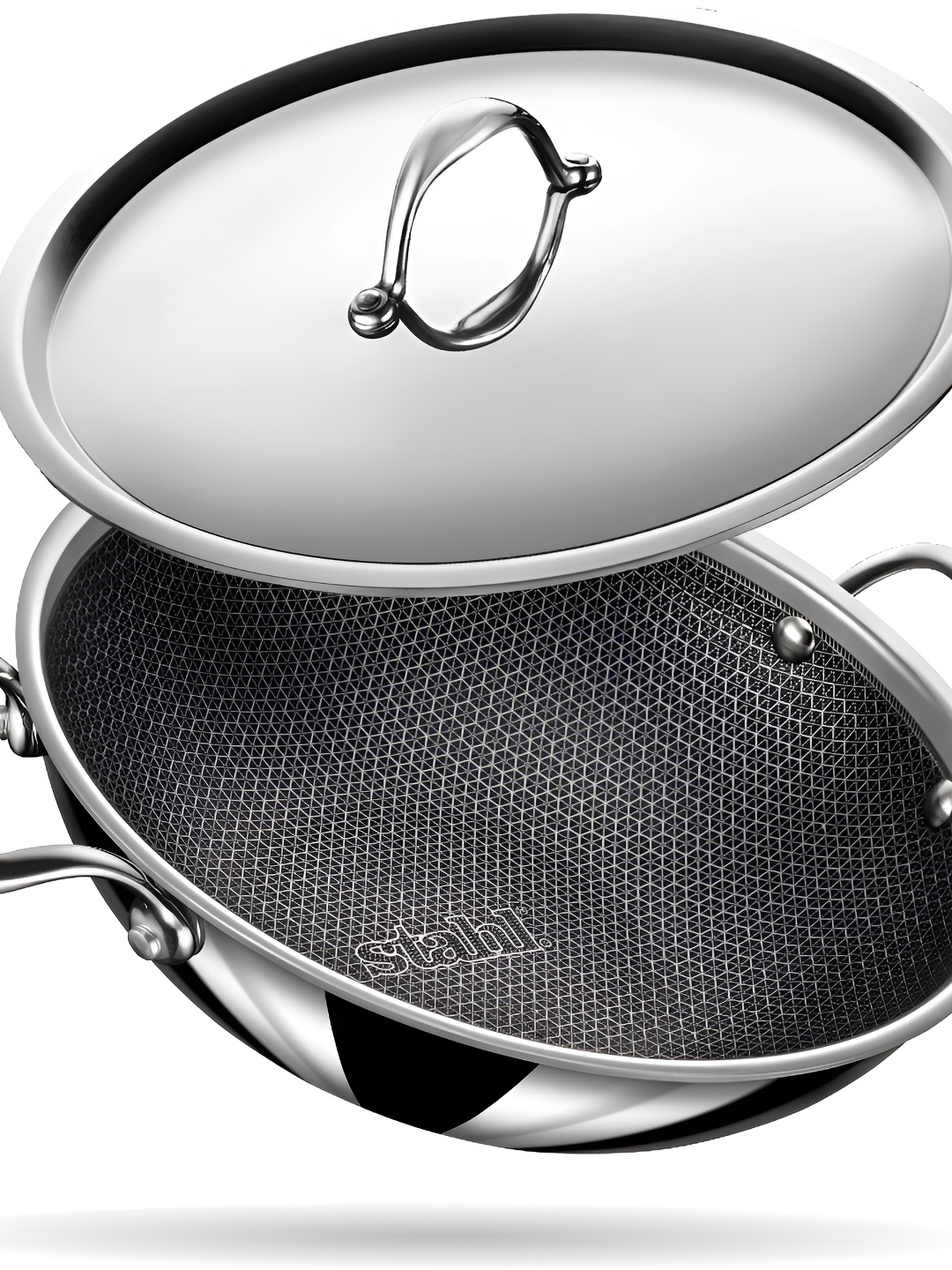 Stahl Steel Tri-Ply Stainless Steel Induction Base Kadhai