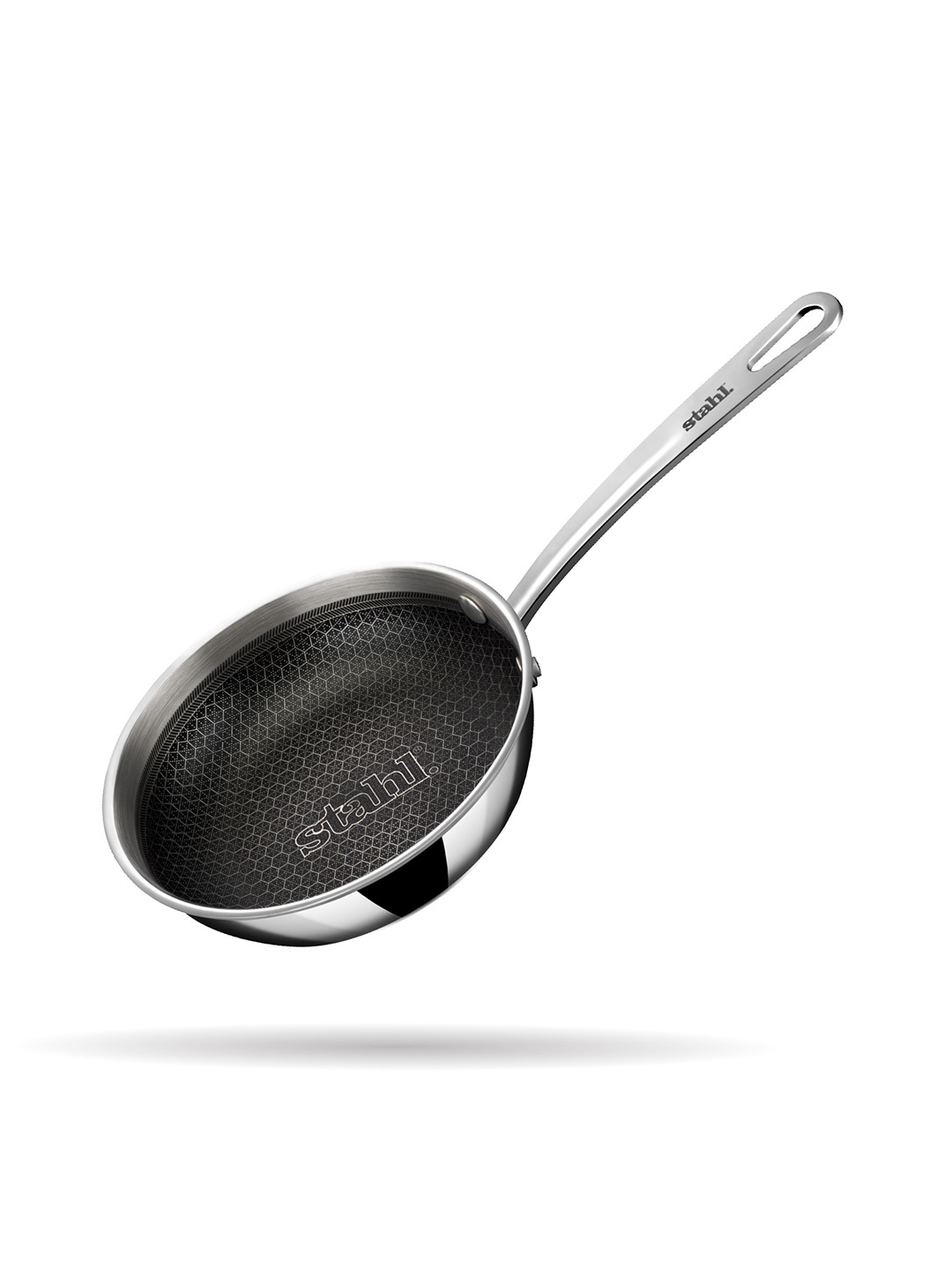 

Stahl Hybrid Black Tri-Ply Stainless Steel Induction Base Frying Pan, Silver