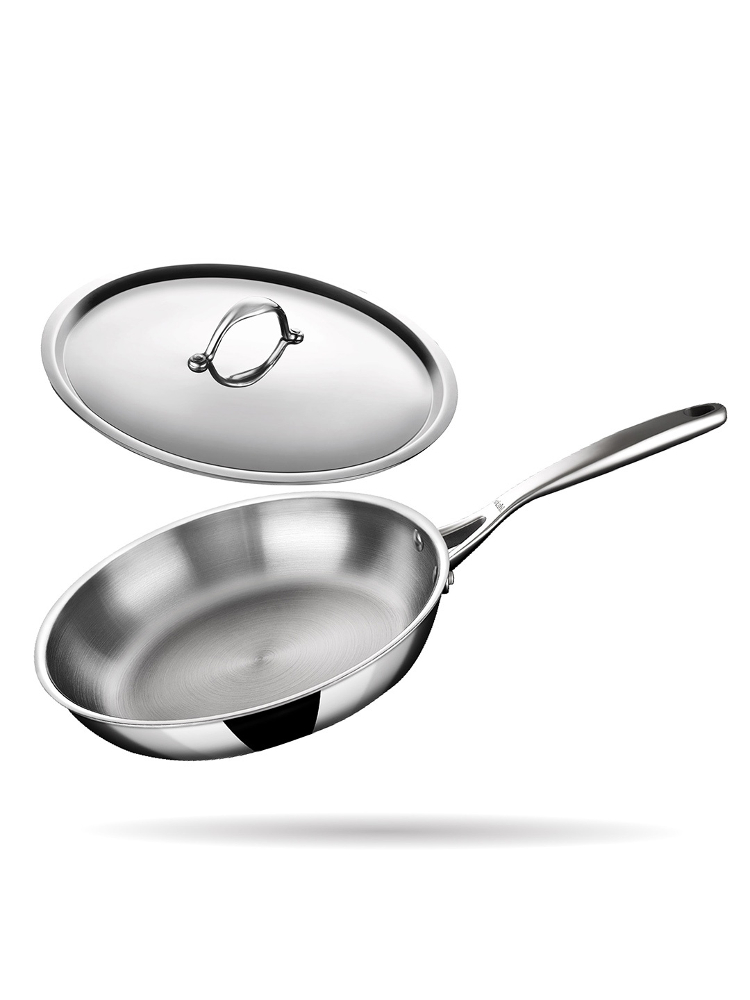 

Stahl Artisan Tri-Ply Stainless Steel Induction Base Frying Pan, Silver