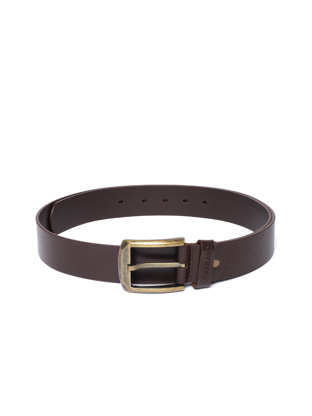 

Woodland Men Textured Leather Belt, Brown