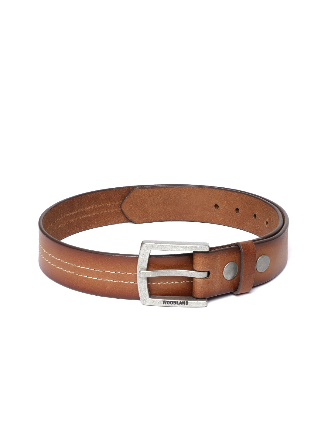 

Woodland Men Solid Leather Belt, Tan