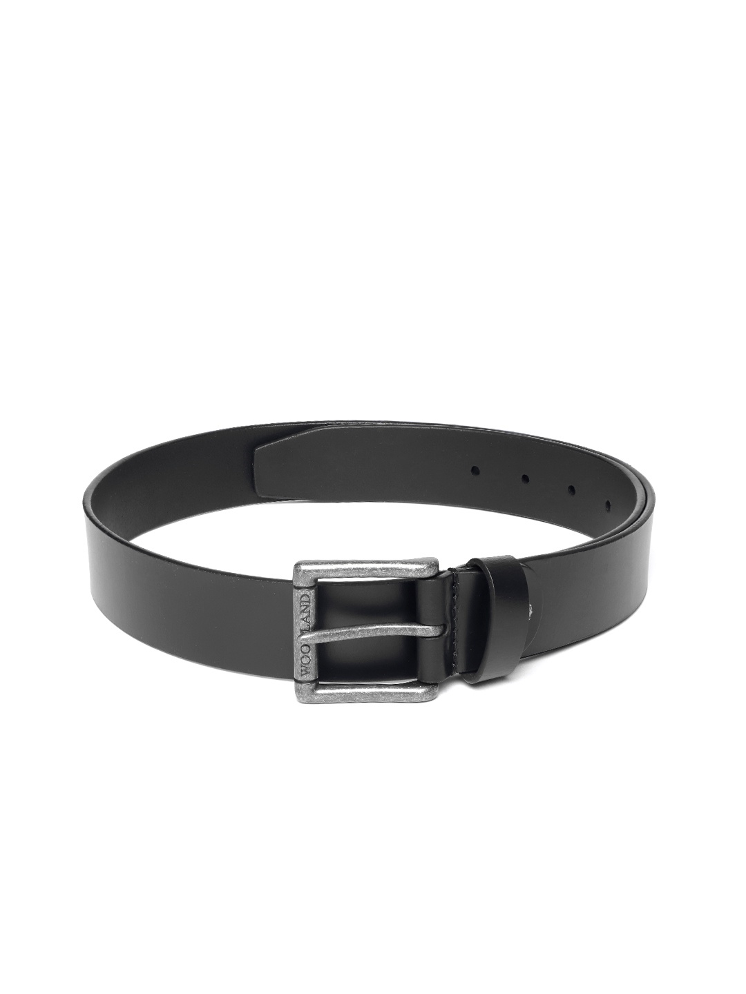 

Woodland Men Solid Leather Belt, Black