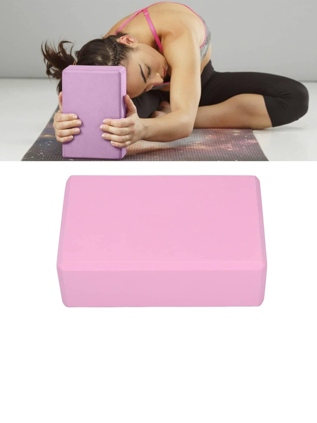 

ZEVORA Non-Slip Yoga Block, Pink