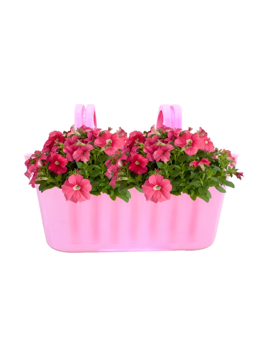 

Garden Deco Pink Textured Double Hook Hanging Pot