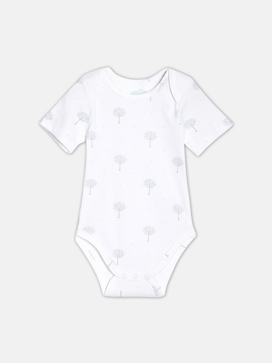 

Broon Infant Boys Printed Organic Cotton Bodysuit, White