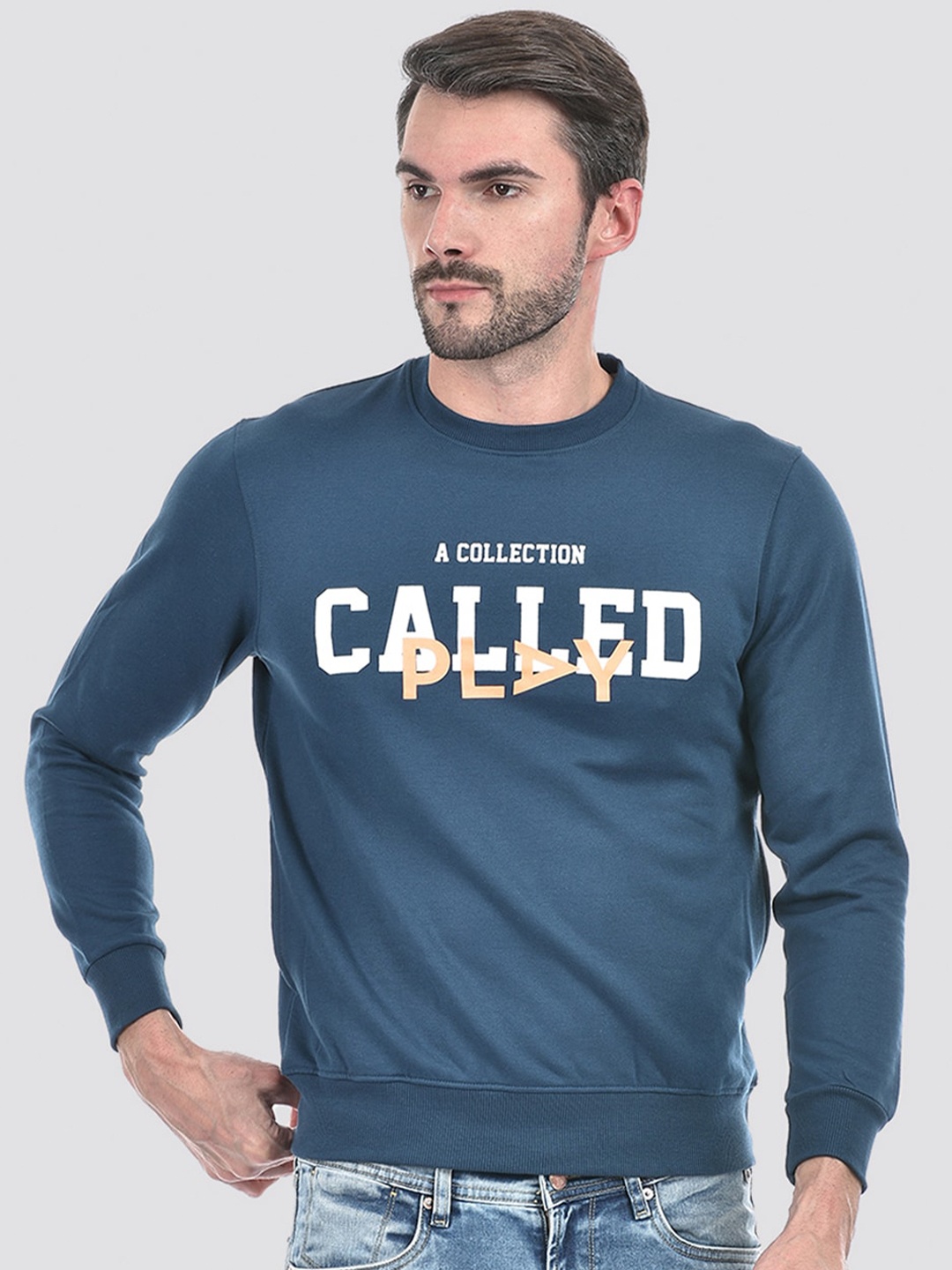 

Integriti Round Neck Printed Sweatshirt, Blue
