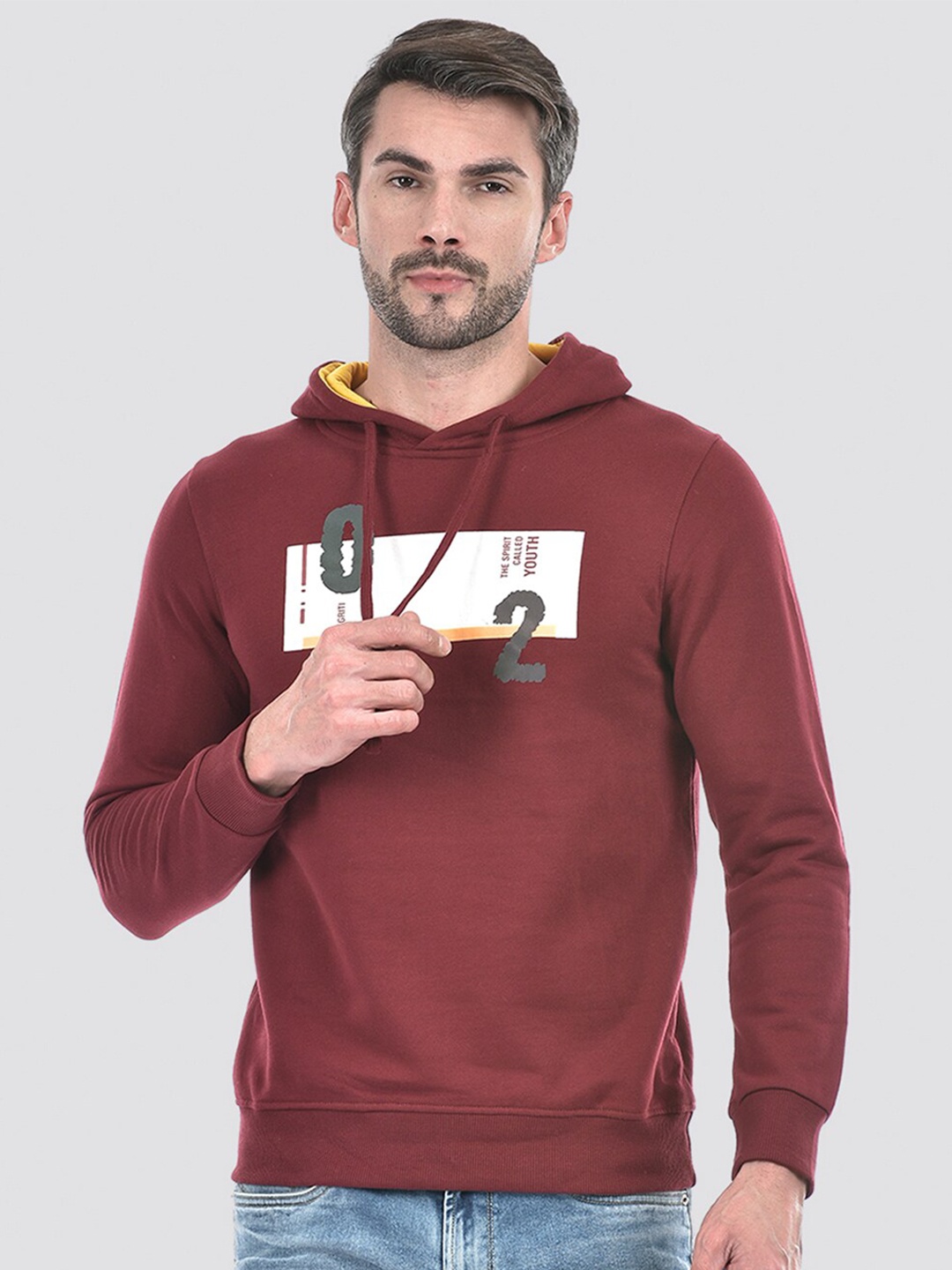 

Integriti Printed Hooded Sweatshirt, Maroon