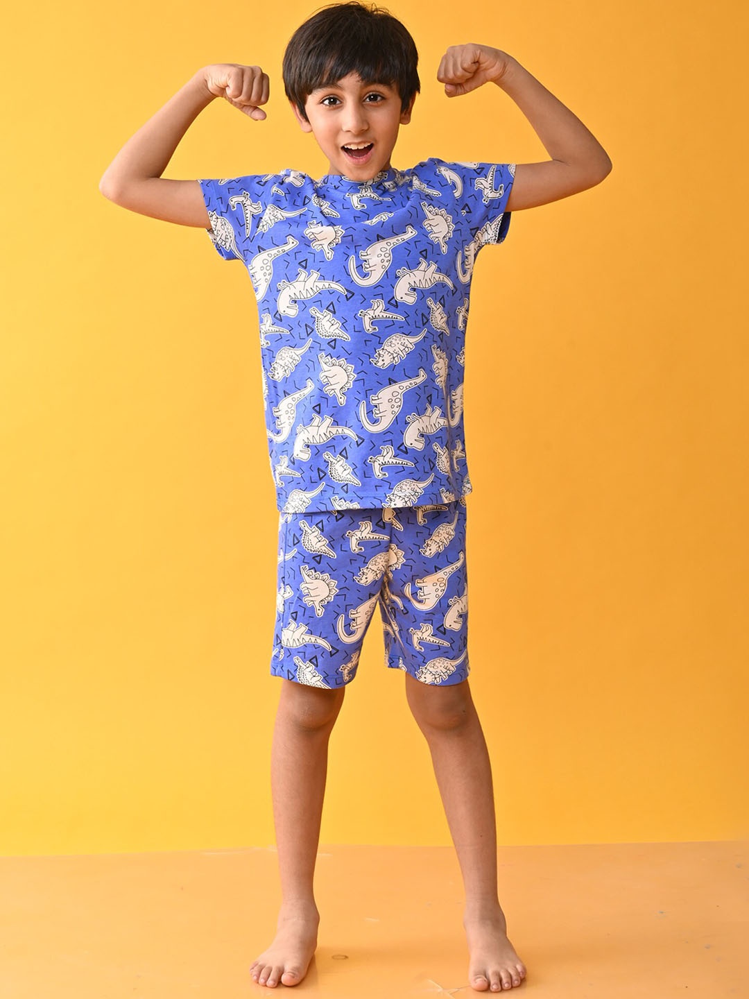 

Anthrilo Infant Boys Conversational Printed Night suit, Blue