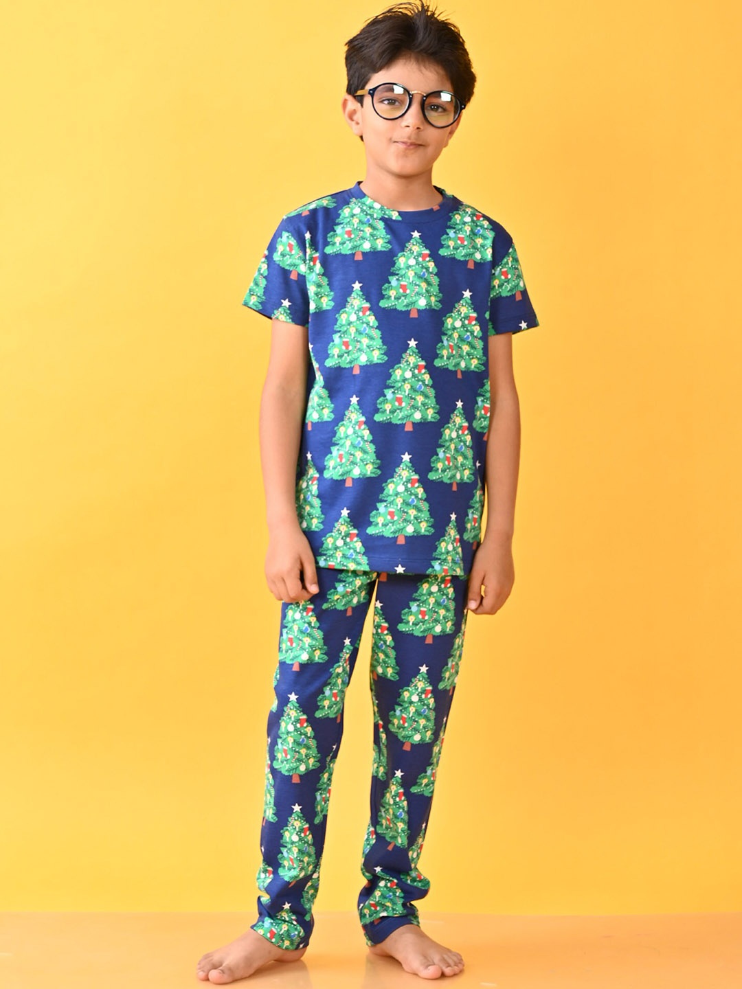 

Anthrilo Boys Graphic Printed Night Suit, Blue