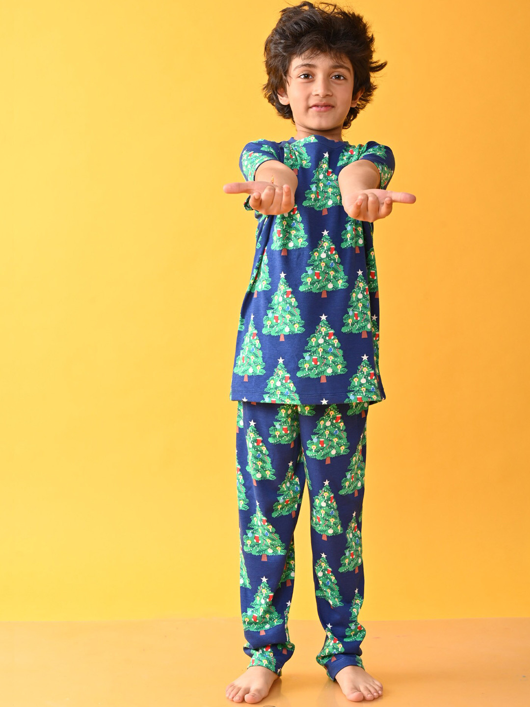 

Anthrilo Boys Printed Night suit, Blue