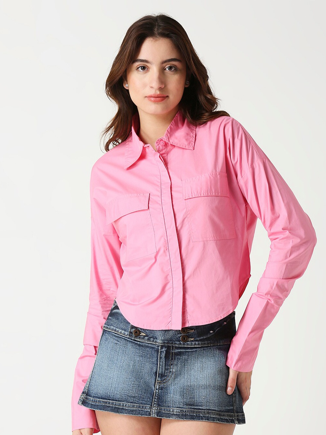 

Remanika Classic Cotton Casual Shirt, Pink