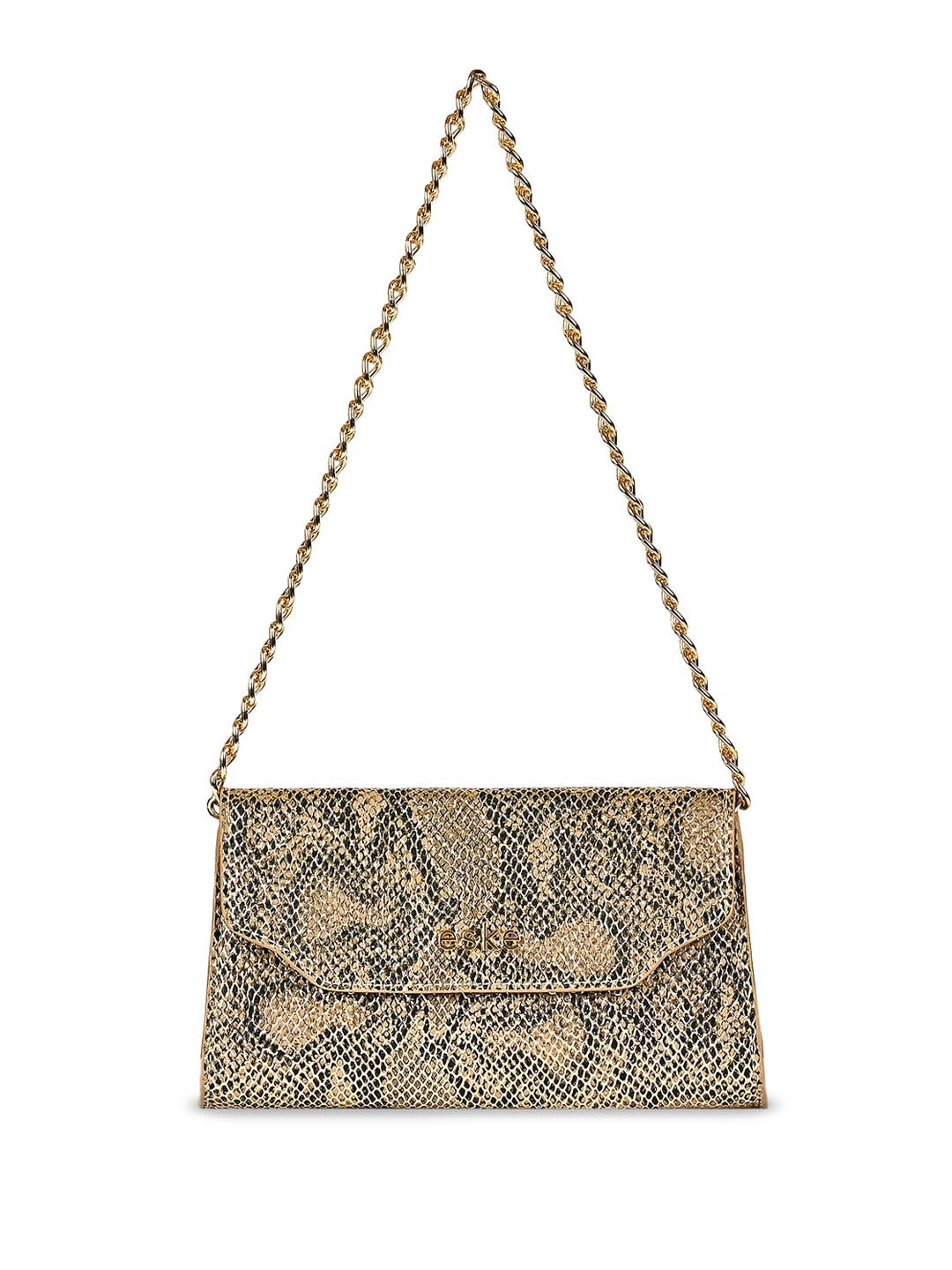 

Eske Renate Animal Textured Structured Sling Bag, Gold