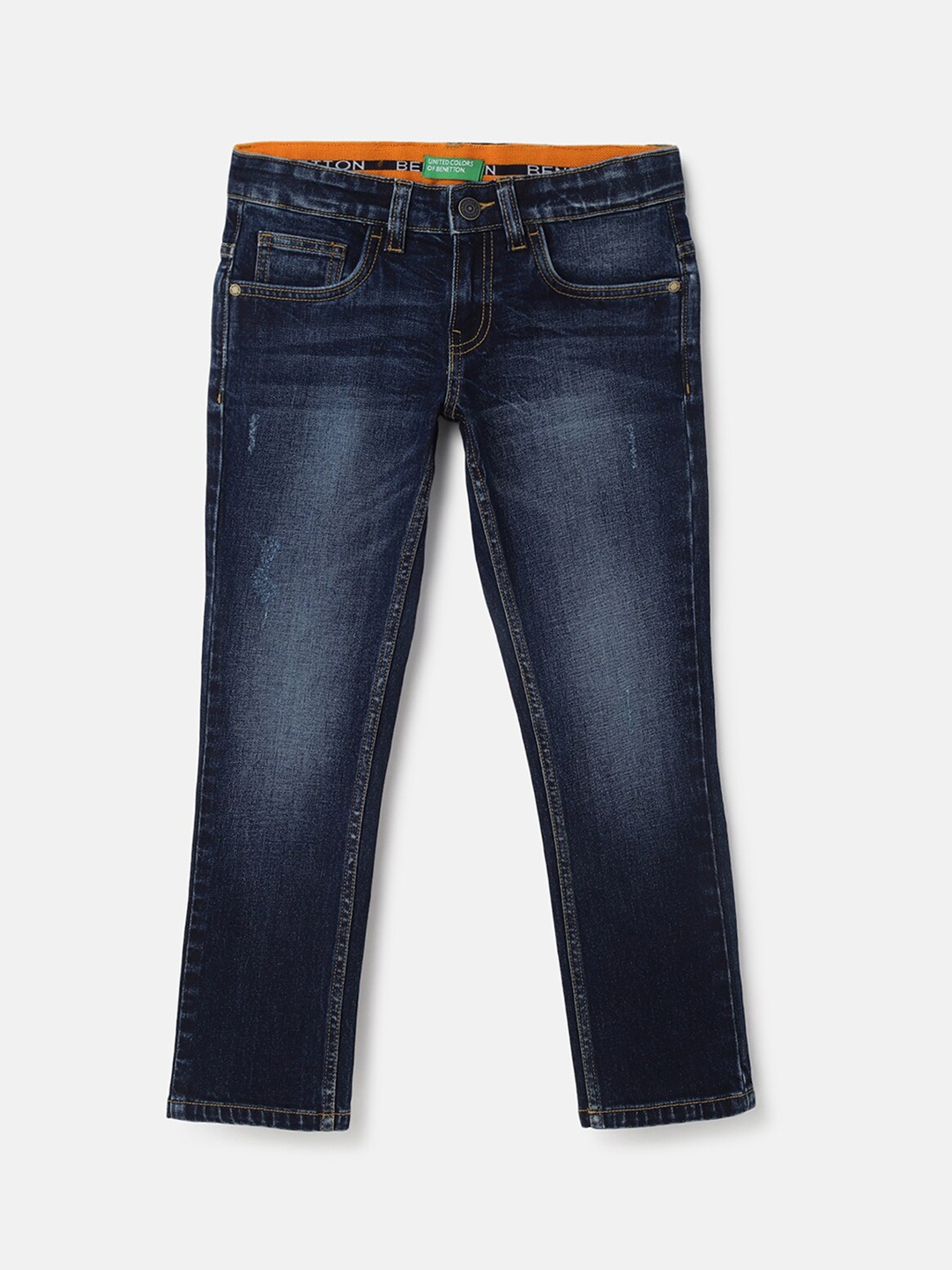 

United Colors of Benetton Boys Slim Fit Light Fade Jeans, Blue