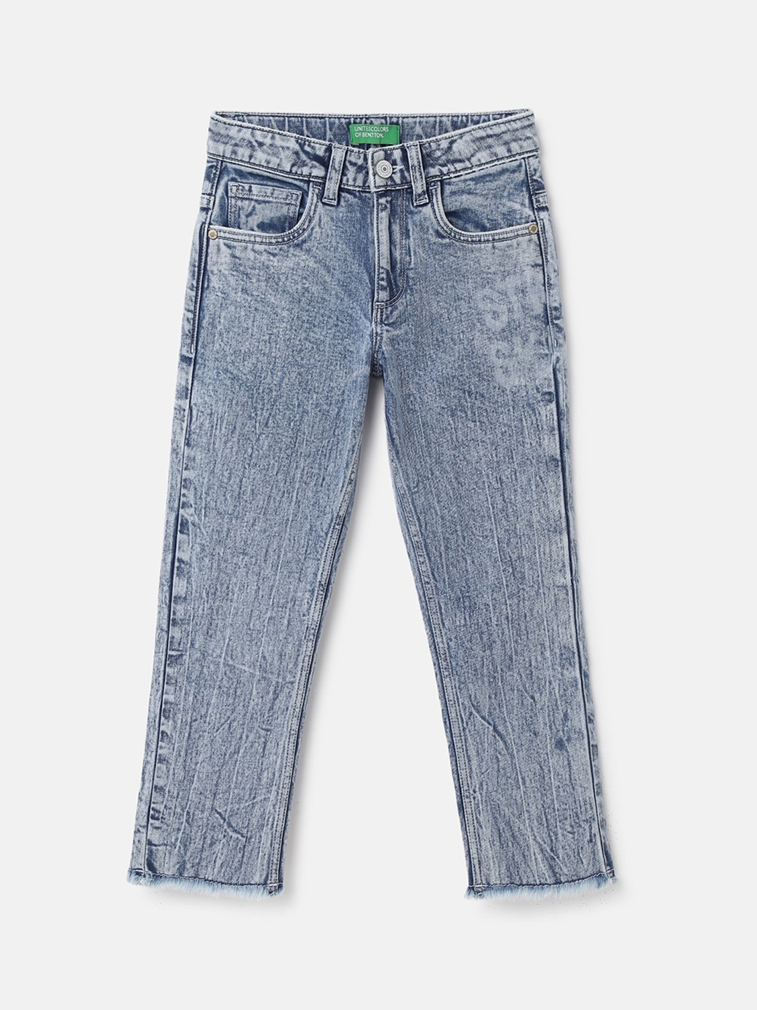

United Colors of Benetton Boys Straight Fit Heavy Fade Jeans, Blue