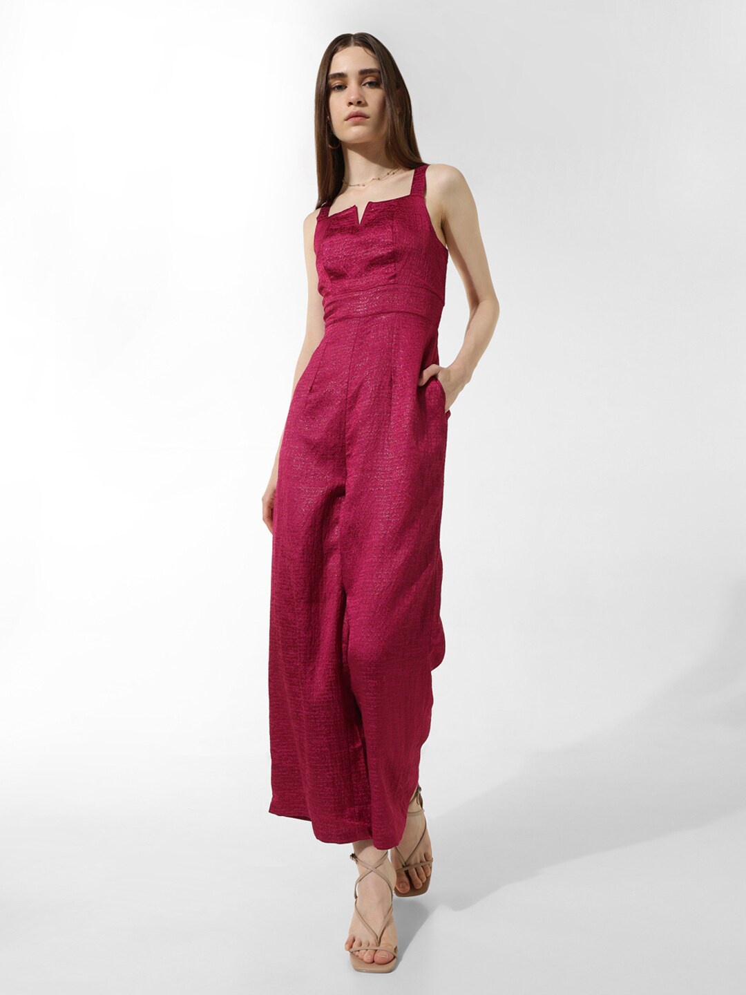 

ONLY Square Neck Basic Jumpsuit, Rose