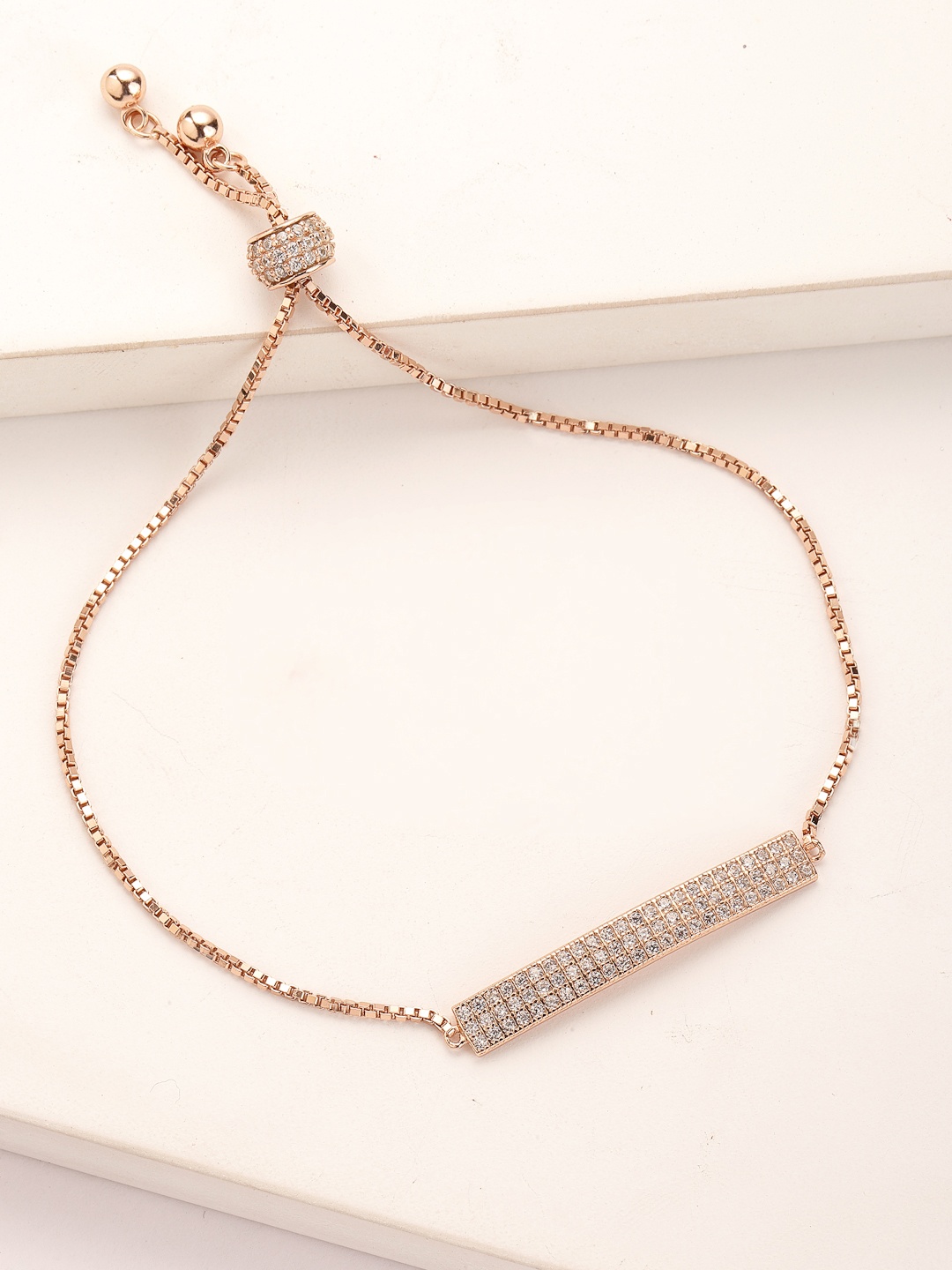 

PRIONI 925 Sterling Silver Rose Gold & Rhodium-Plated Twisted Chain Bracelet