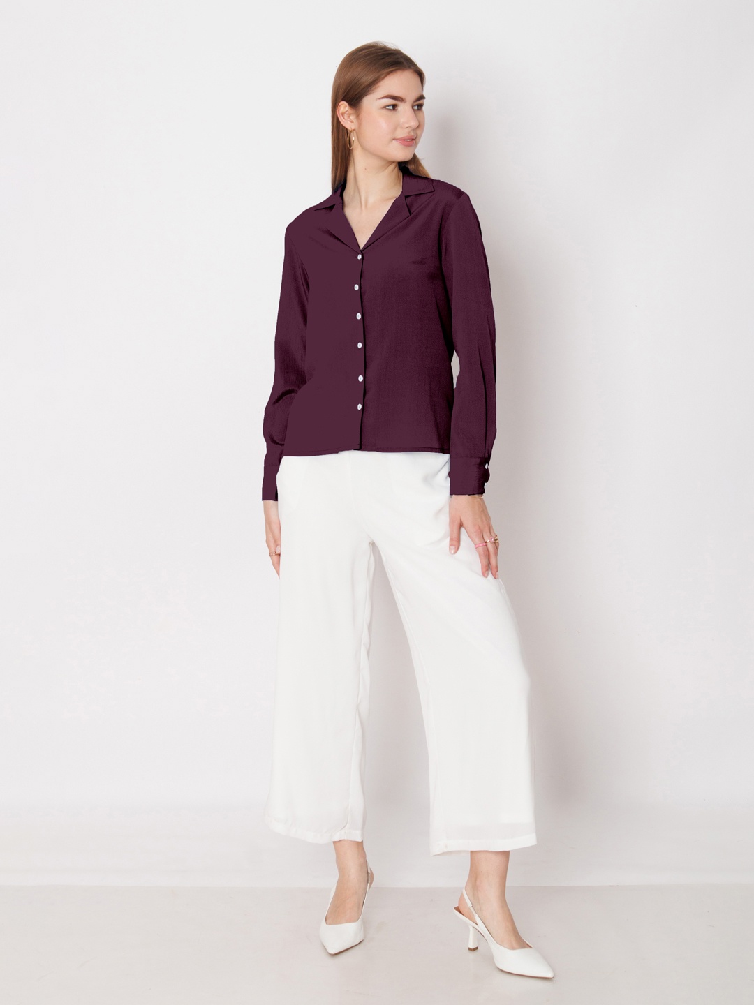 

Zink Studio Slim Fit Casual Shirt, Maroon
